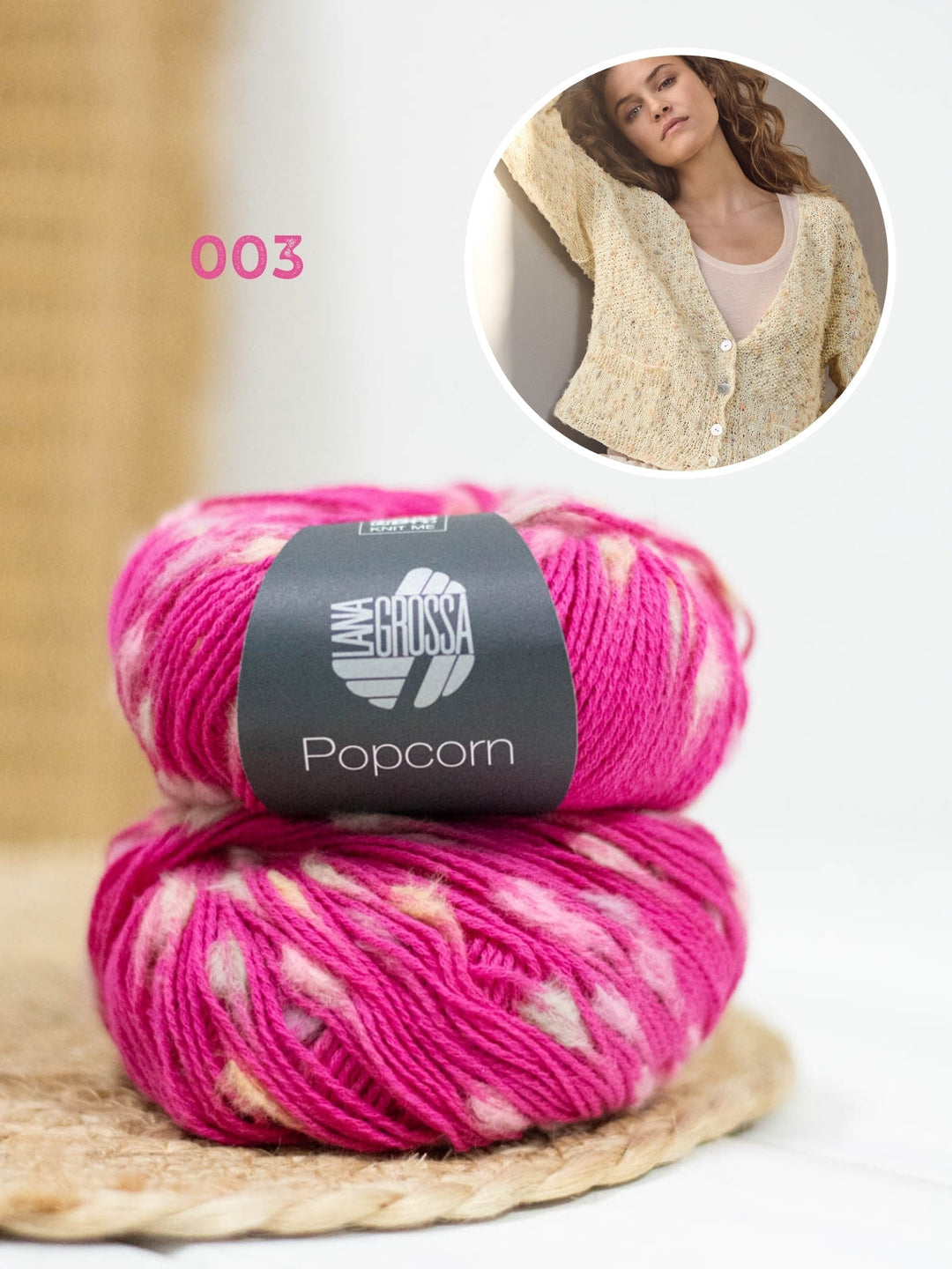 Strickpaket Popcorn Jacke