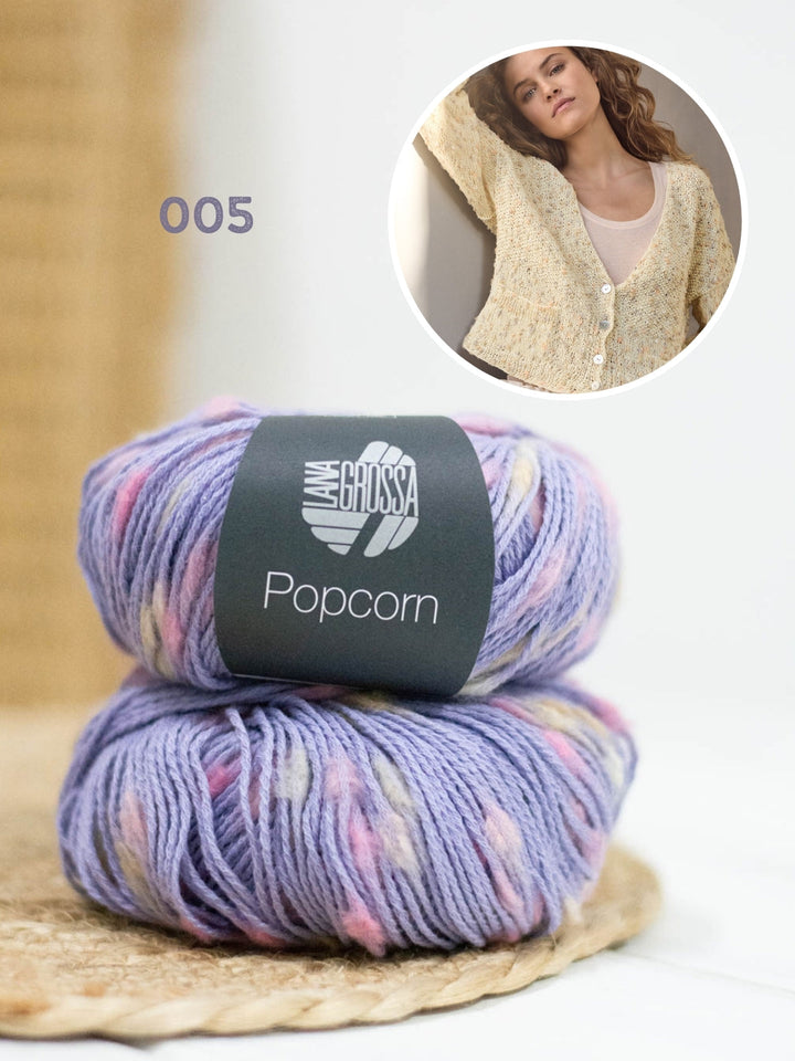 Strickpaket Popcorn Jacke