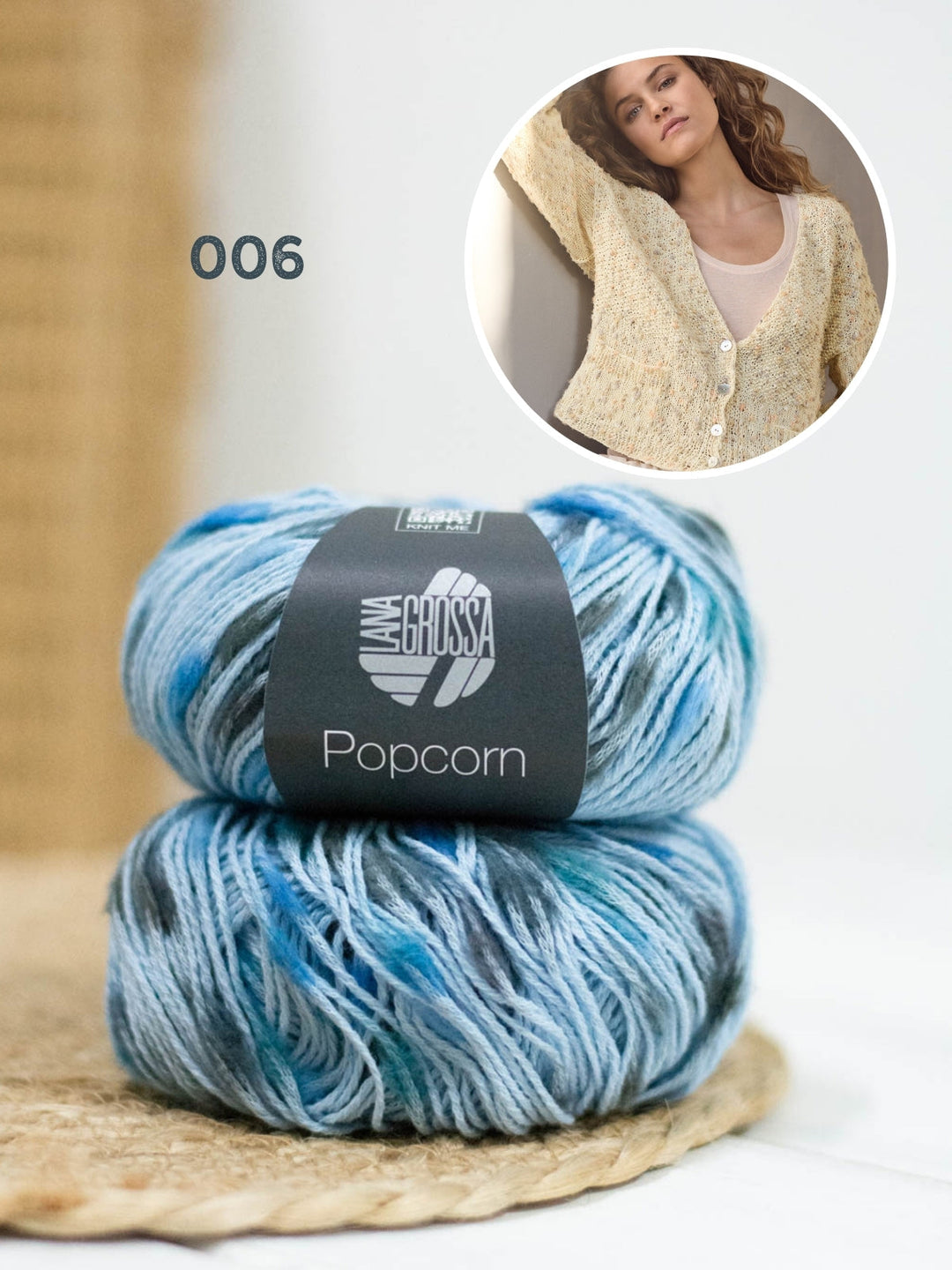 Strickpaket Popcorn Jacke