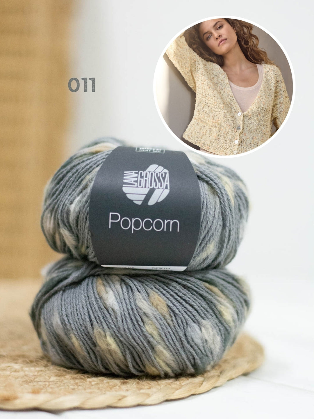 Strickpaket Popcorn Jacke