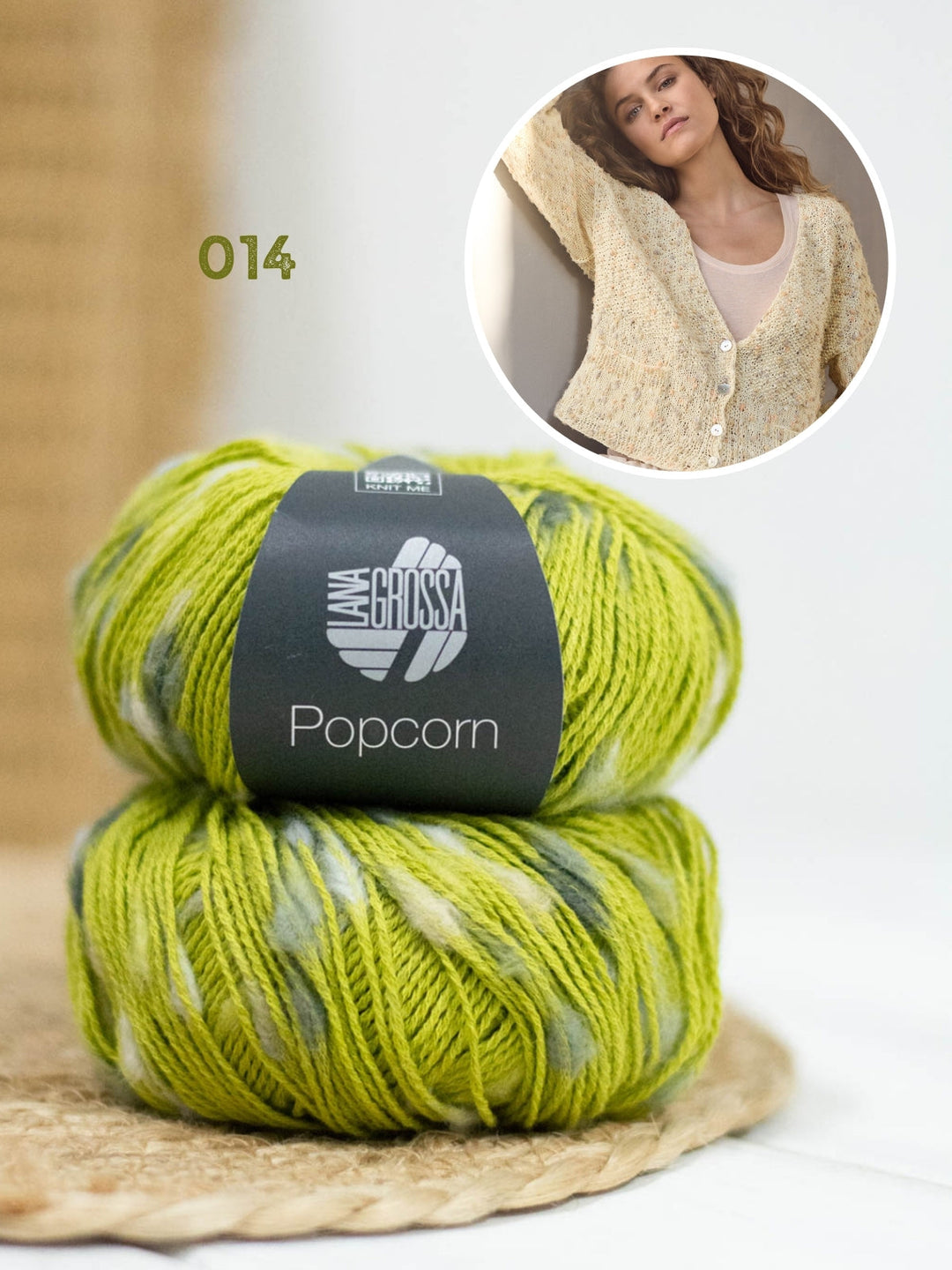 Strickpaket Popcorn Jacke