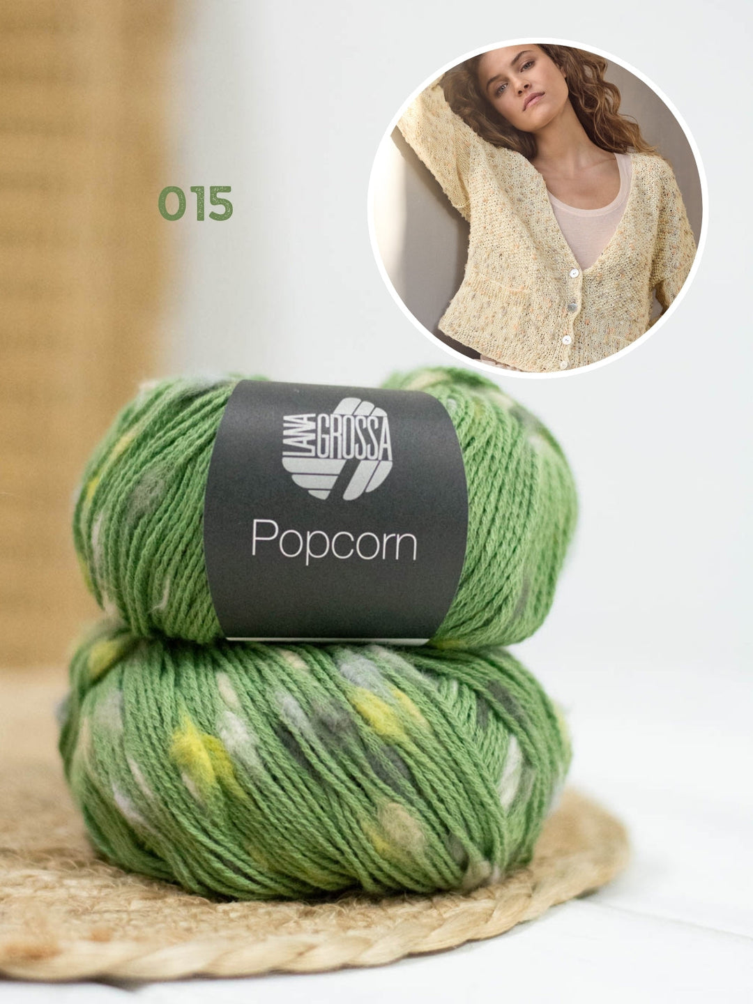 Strickpaket Popcorn Jacke