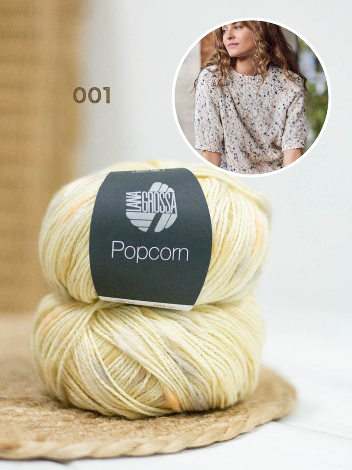 Strickpaket Popcorn Kurzarm Pullover