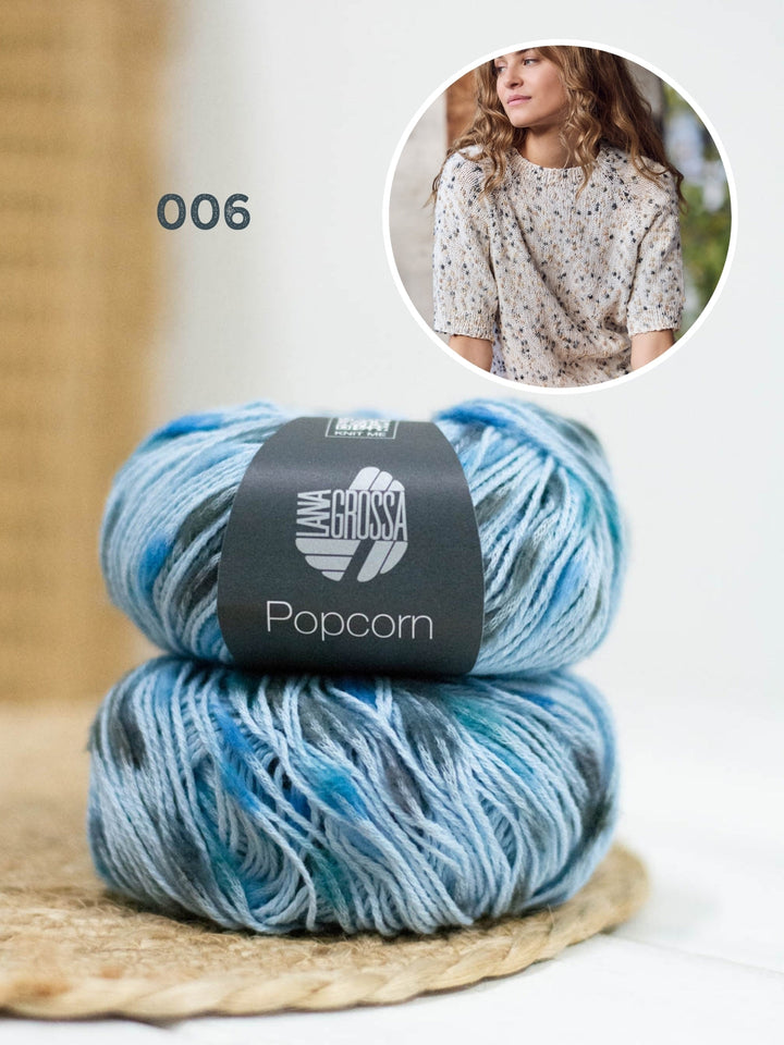 Strickpaket Popcorn Kurzarm Pullover