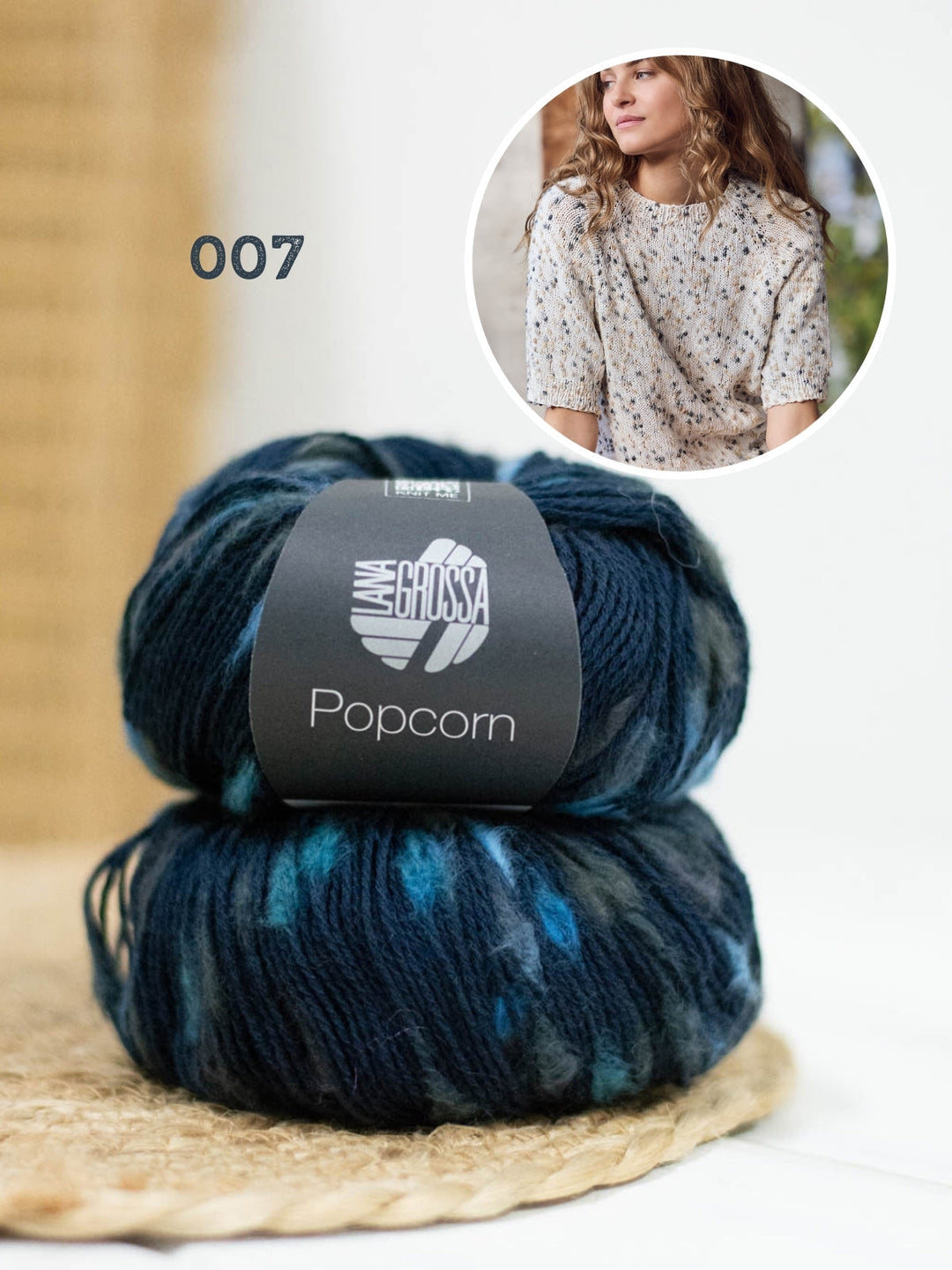 Strickpaket Popcorn Kurzarm Pullover