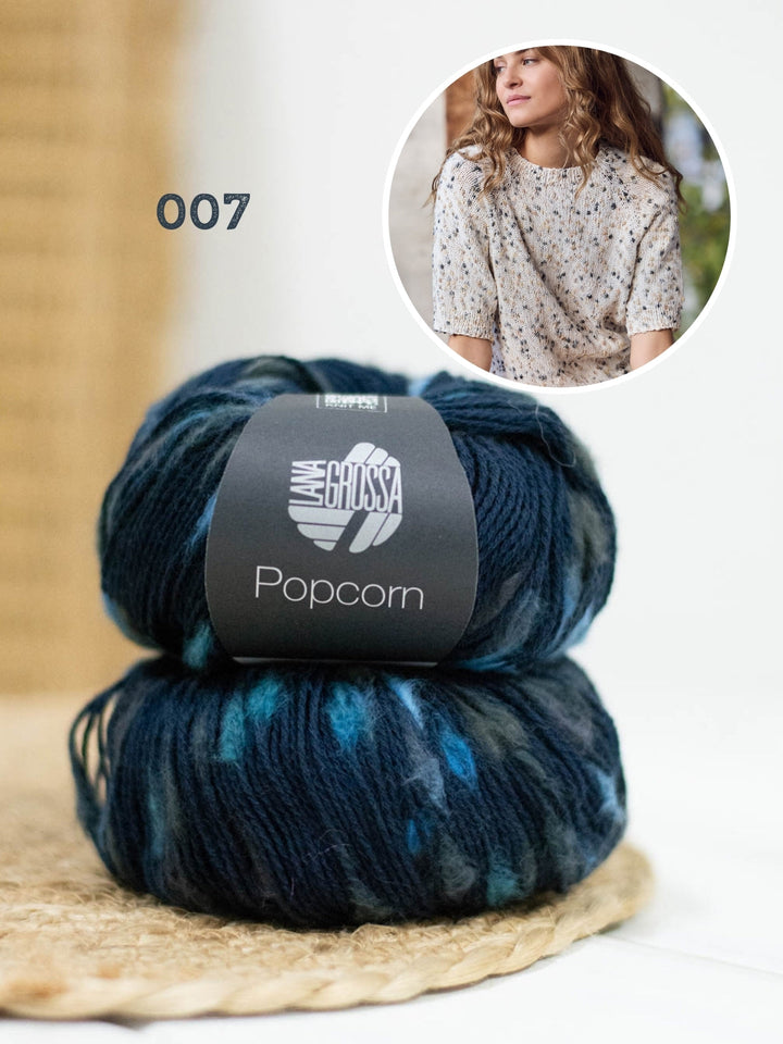 Strickpaket Popcorn Kurzarm Pullover