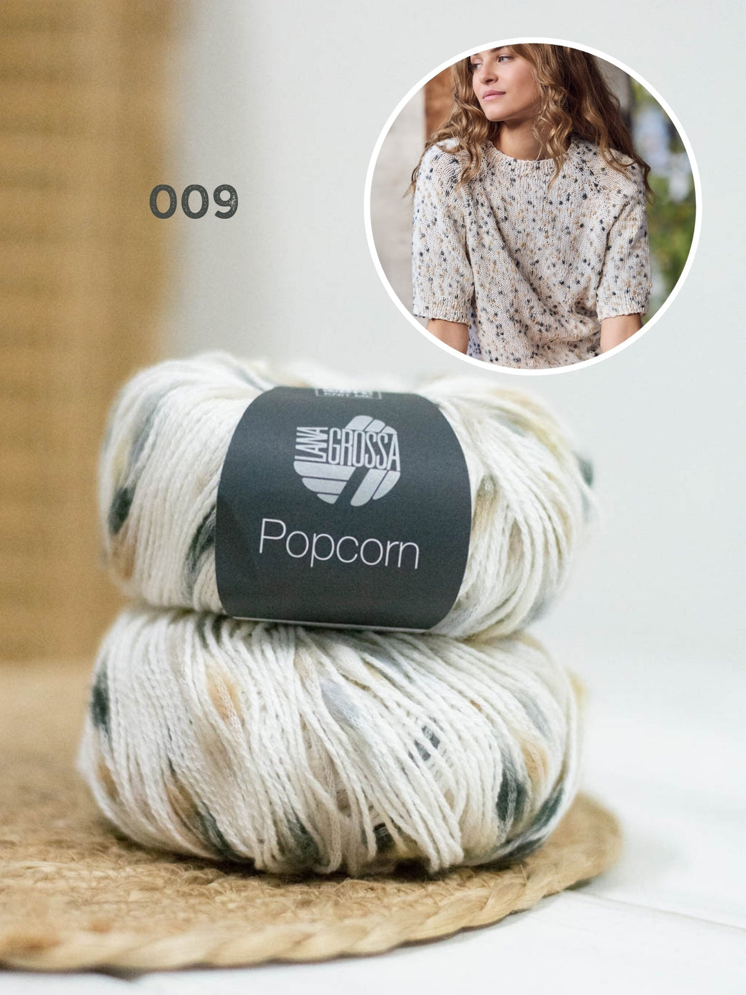 Strickpaket Popcorn Kurzarm Pullover