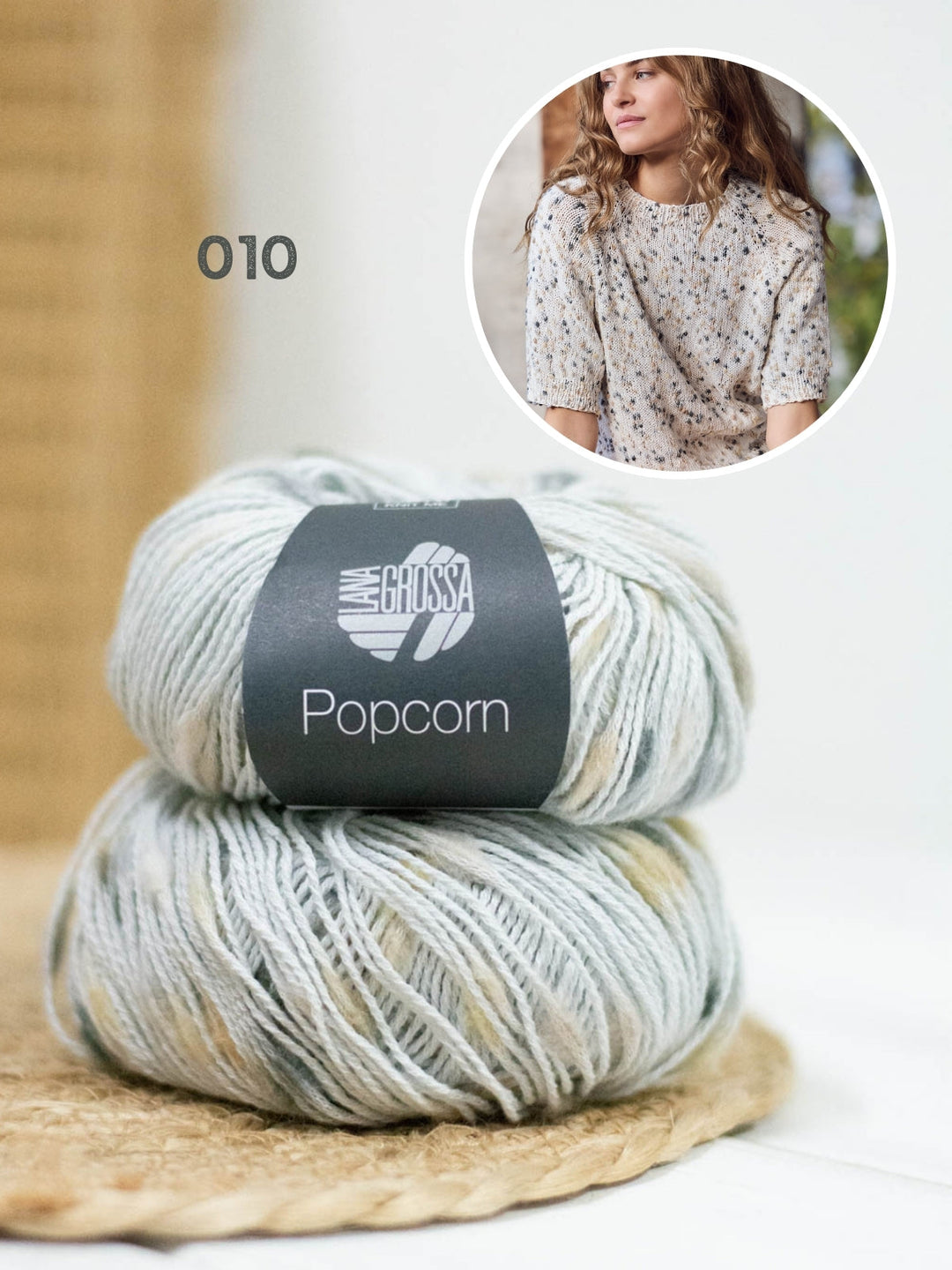 Strickpaket Popcorn Kurzarm Pullover