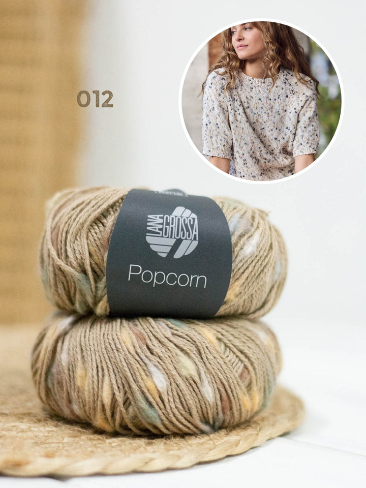 Strickpaket Popcorn Kurzarm Pullover