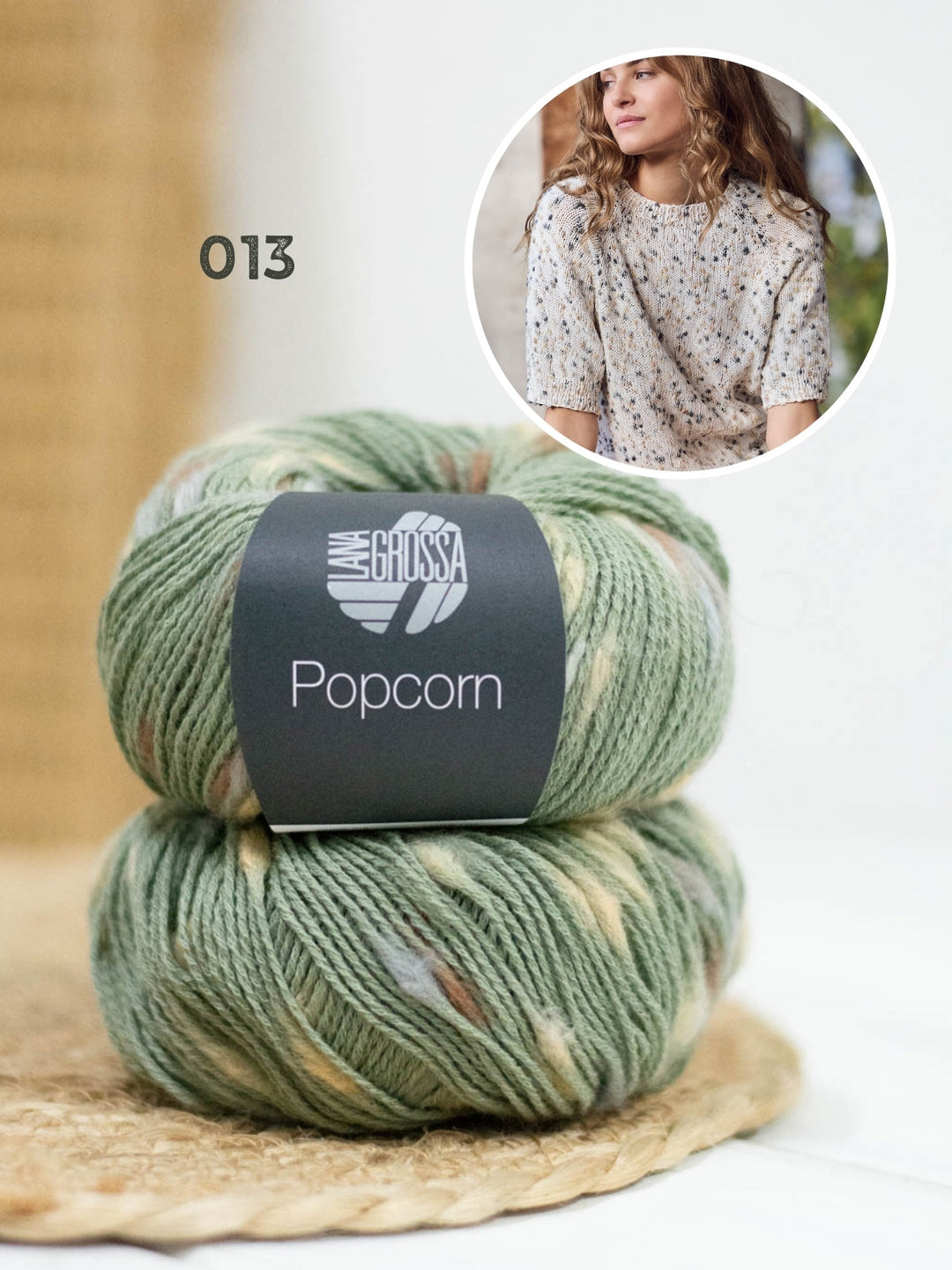 Strickpaket Popcorn Kurzarm Pullover