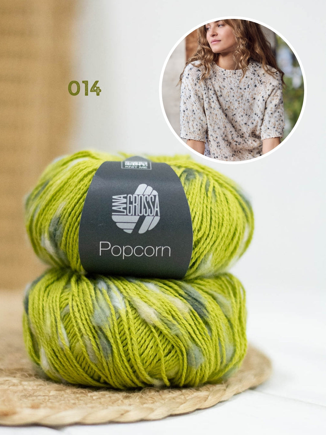 Strickpaket Popcorn Kurzarm Pullover
