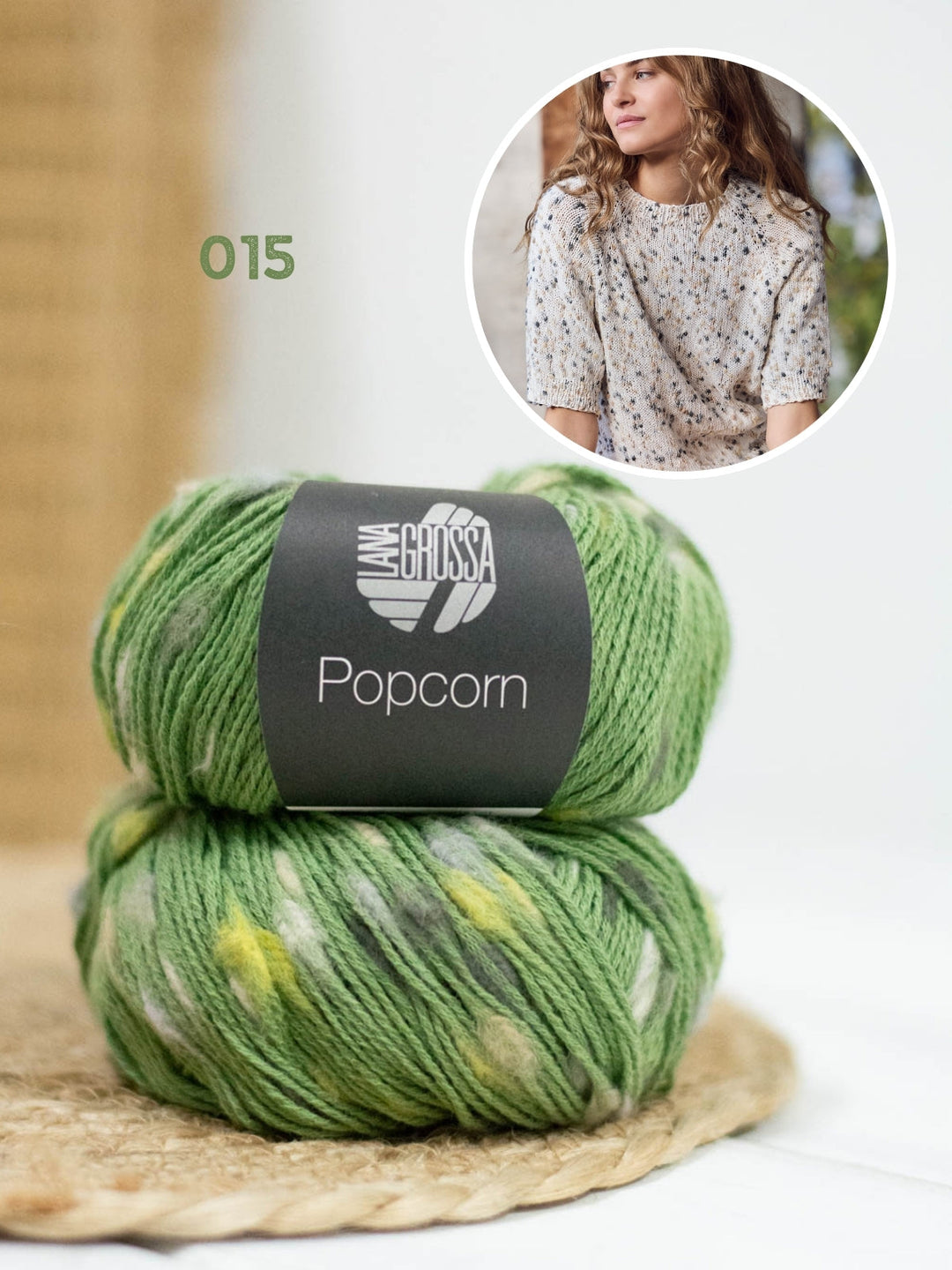 Strickpaket Popcorn Kurzarm Pullover