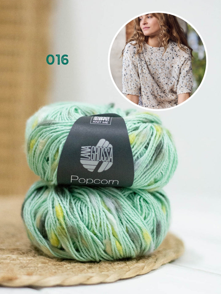 Strickpaket Popcorn Kurzarm Pullover