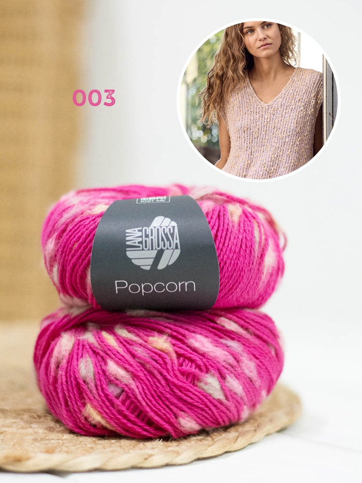 Strickpaket Popcorn Pullunder
