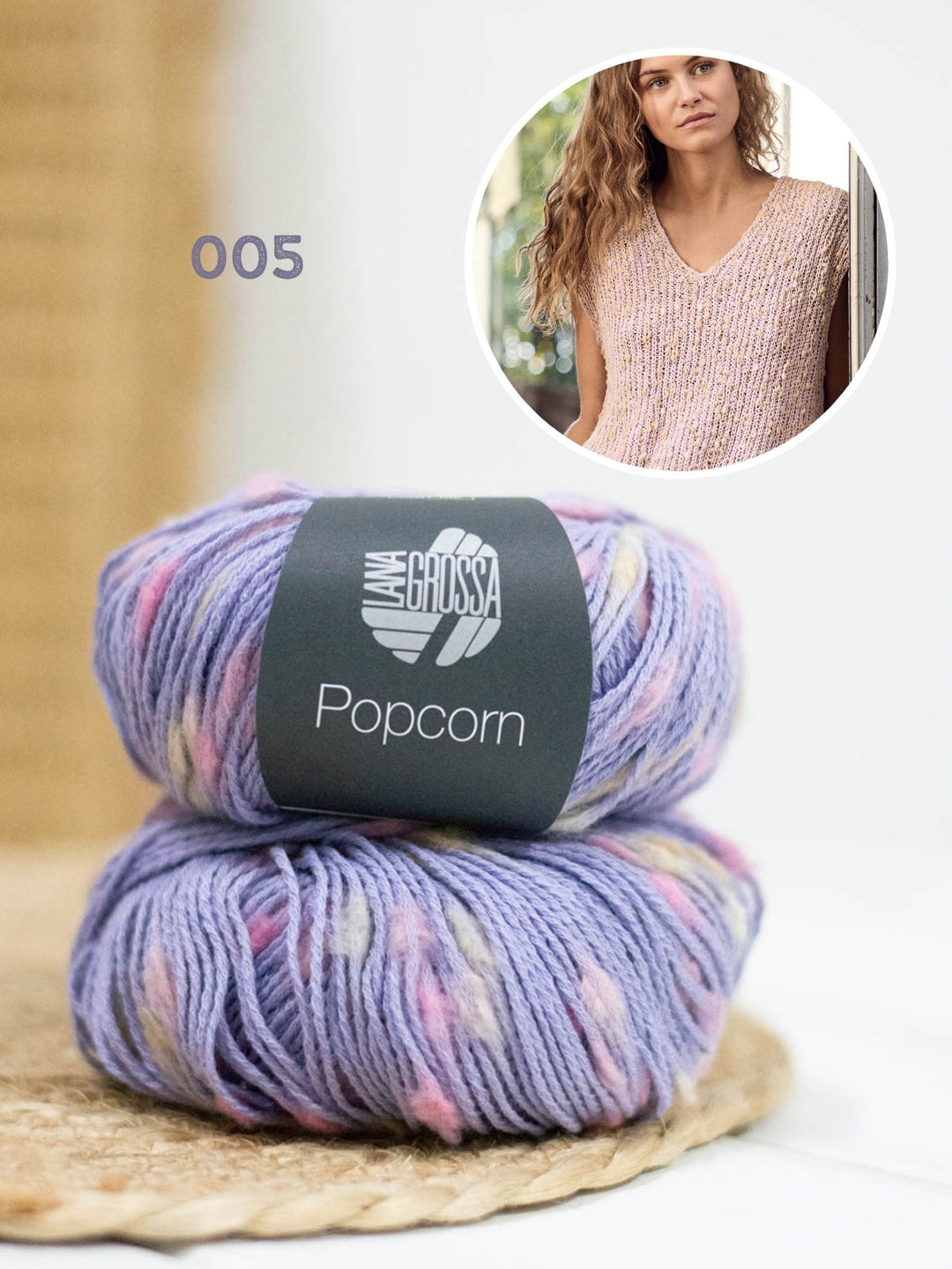 Strickpaket Popcorn Pullunder