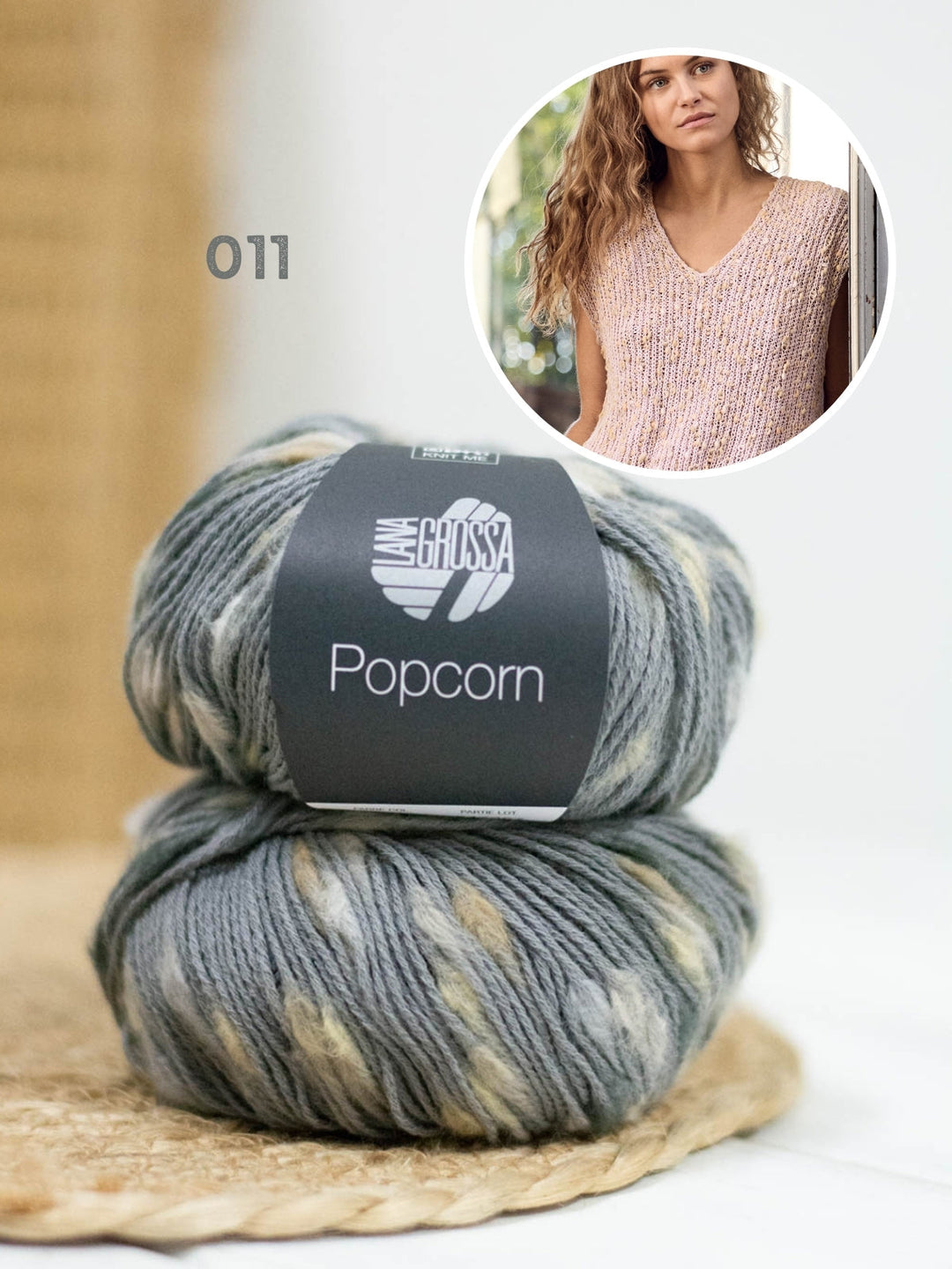 Strickpaket Popcorn Pullunder