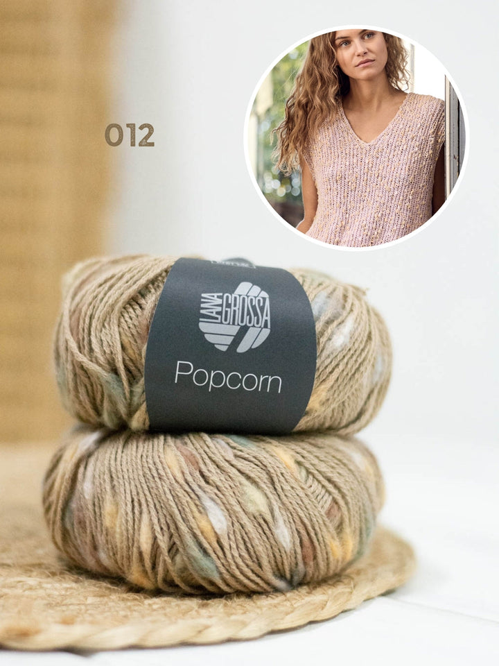 Strickpaket Popcorn Pullunder