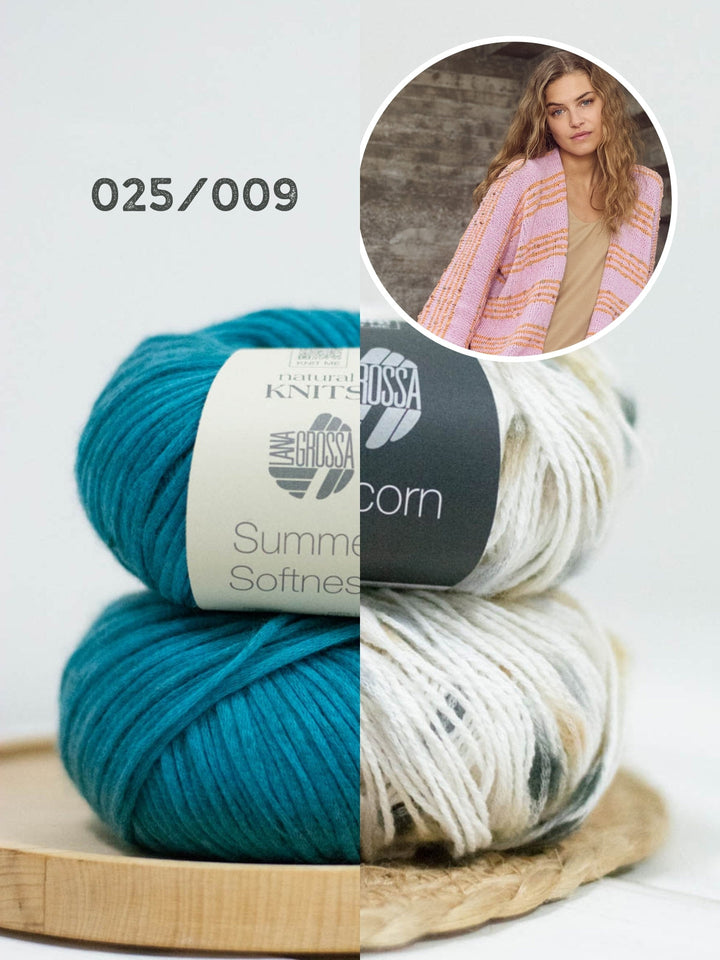 Strickpaket Summer Softness Popcorn Kimono