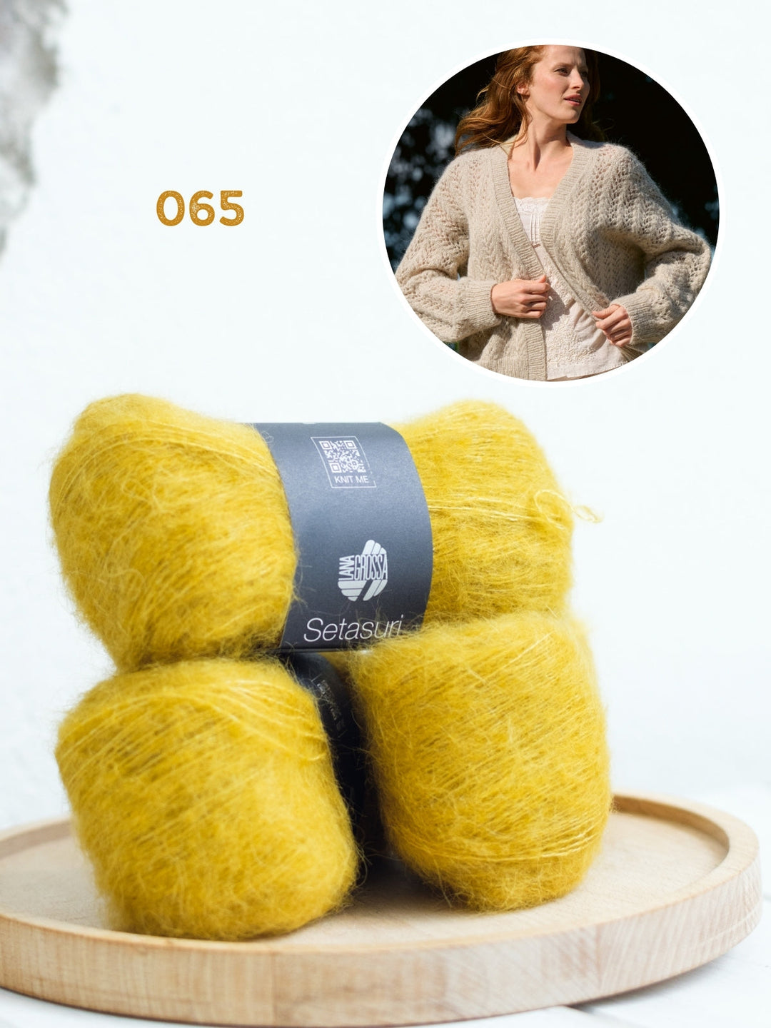 Strickpaket Setasuri Lochmuster-Cardigan