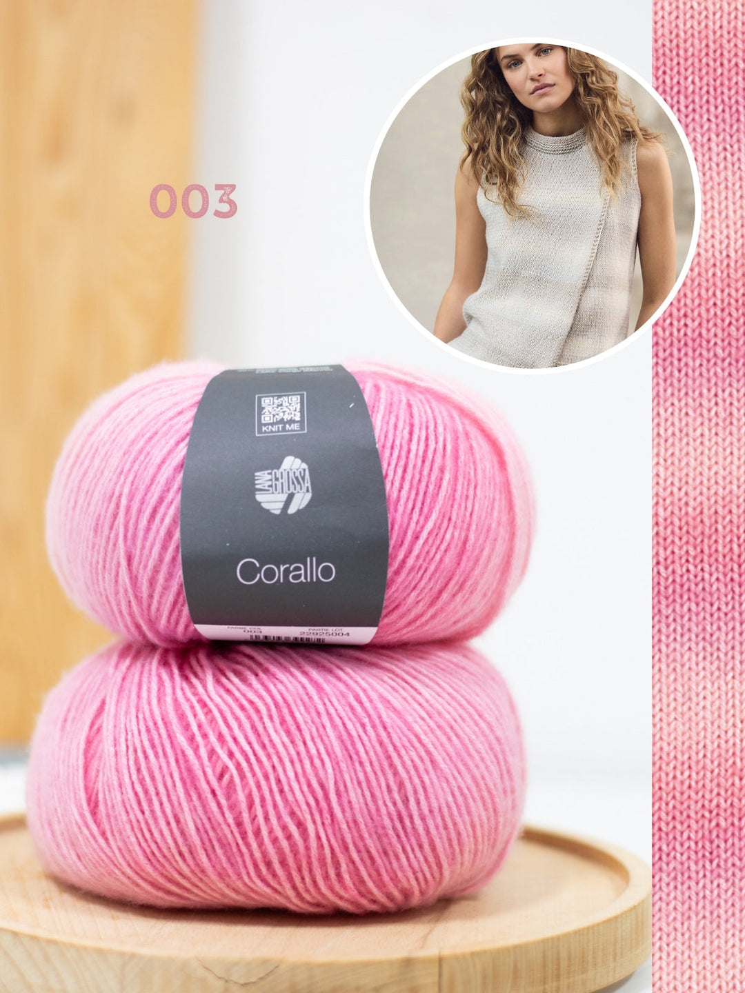 Strickpaket Corallo asymmetrisches Top