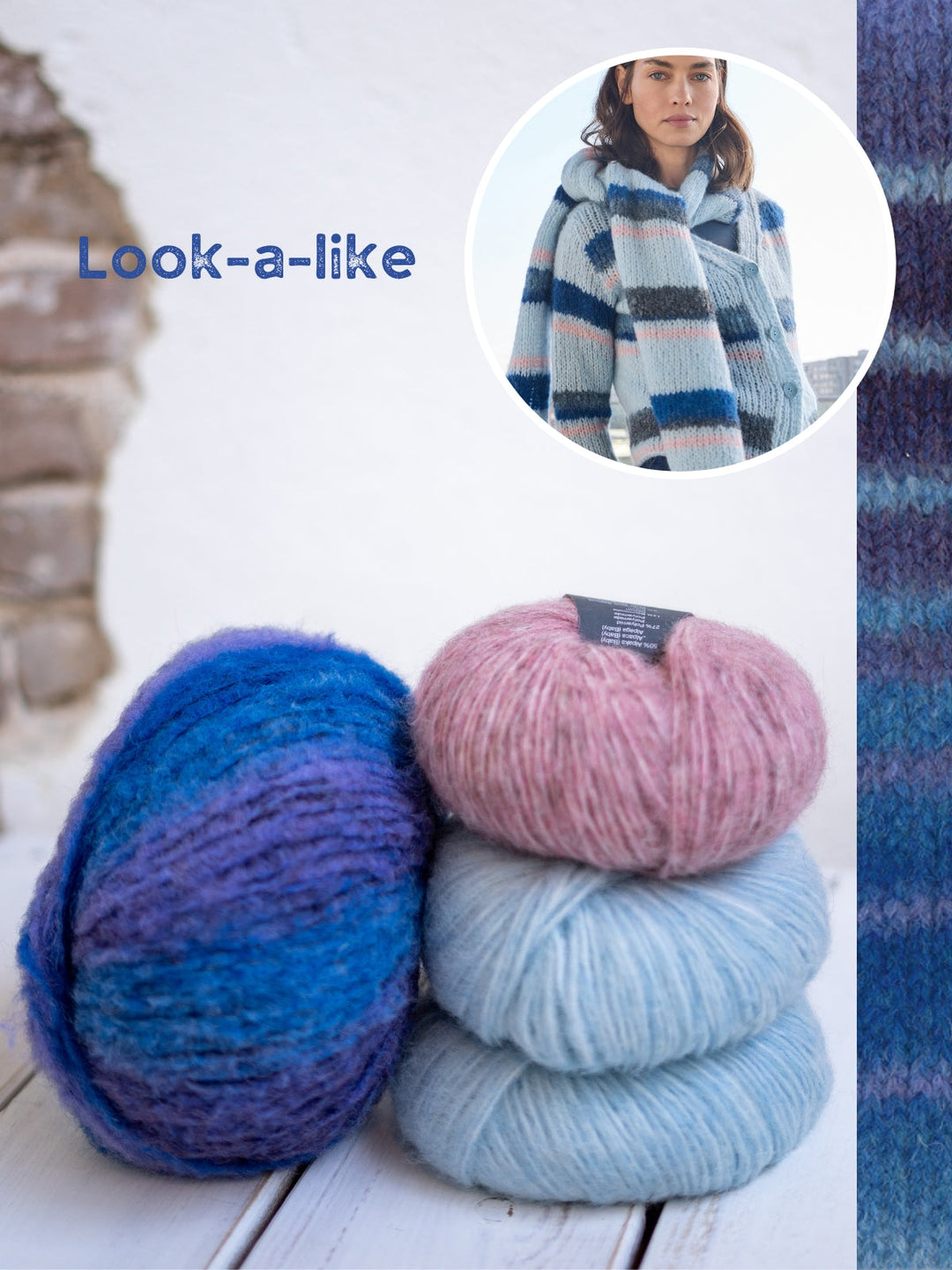 Strickpaket Gigante Alpaca Air II Streifenschal