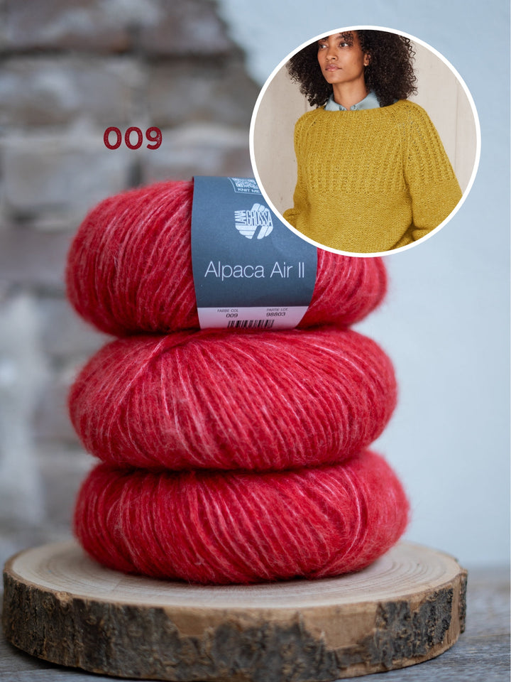 Strickpaket Alpaca Air II Top-down Raglanpullover