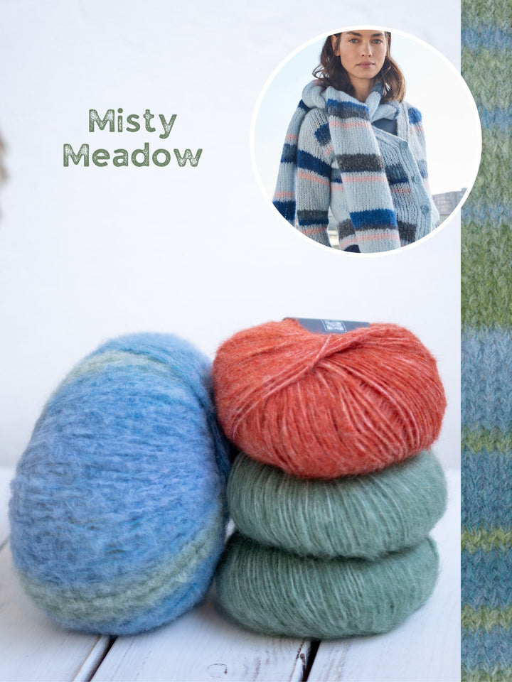 Strickpaket Gigante Alpaca Air II Streifenschal