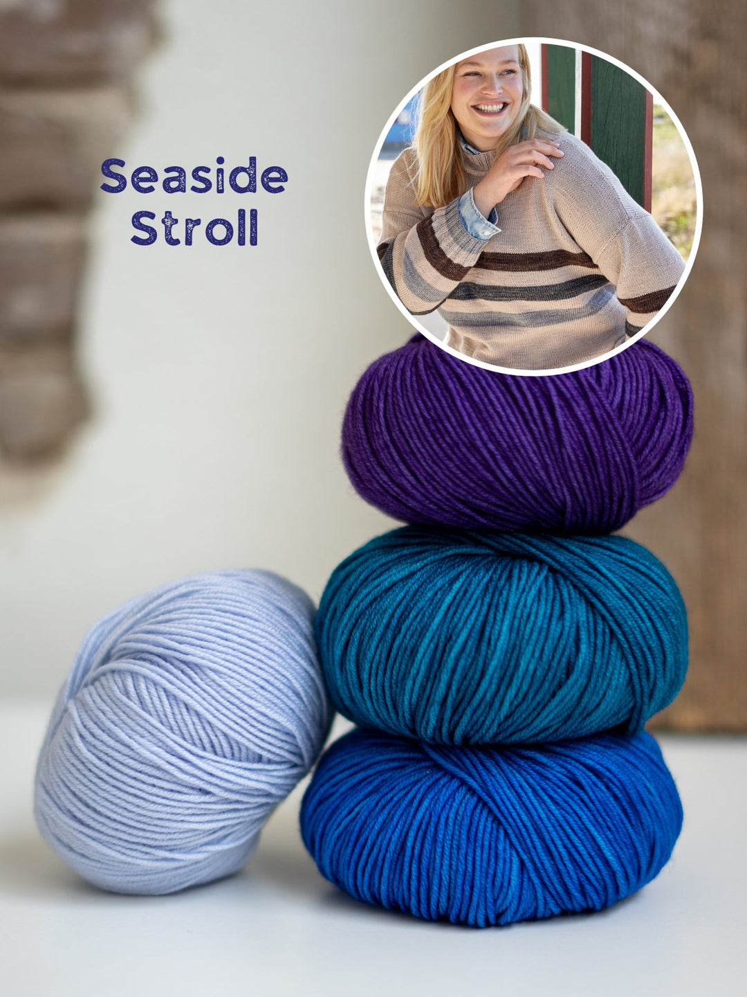 Strickpaket Cool Wool Pullover mit Streifen