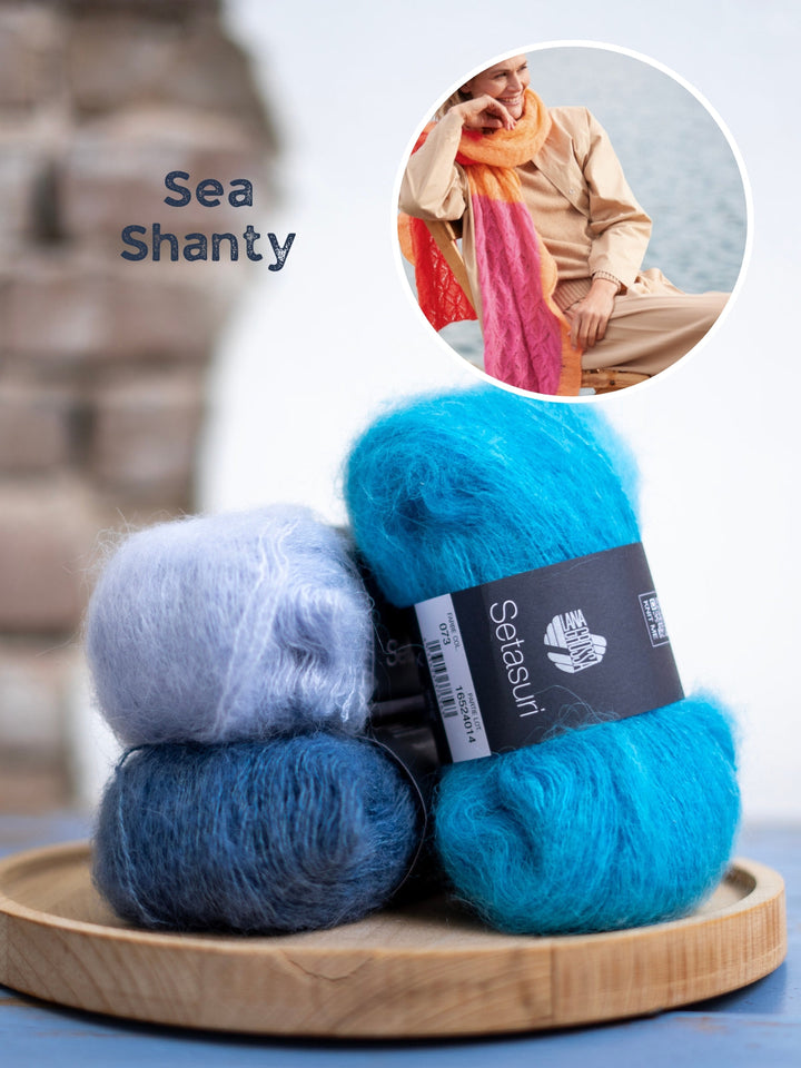 Strickpaket Setasuri Colorblock Stola