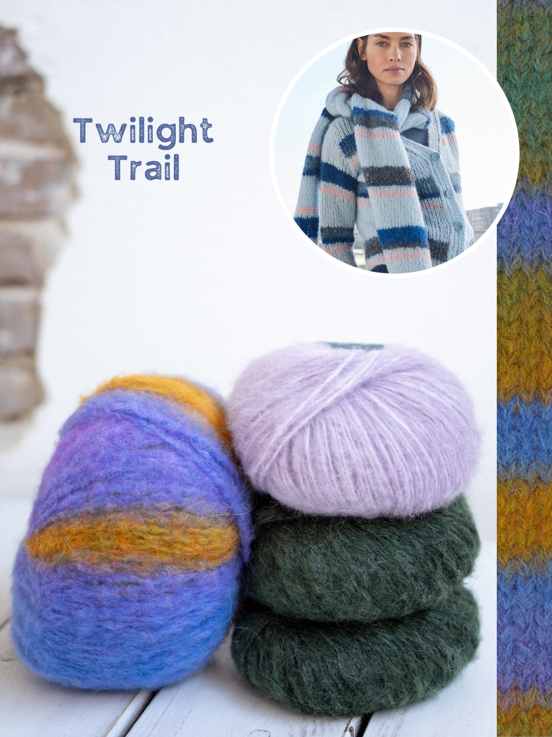 Strickpaket Gigante Alpaca Air II Streifenschal