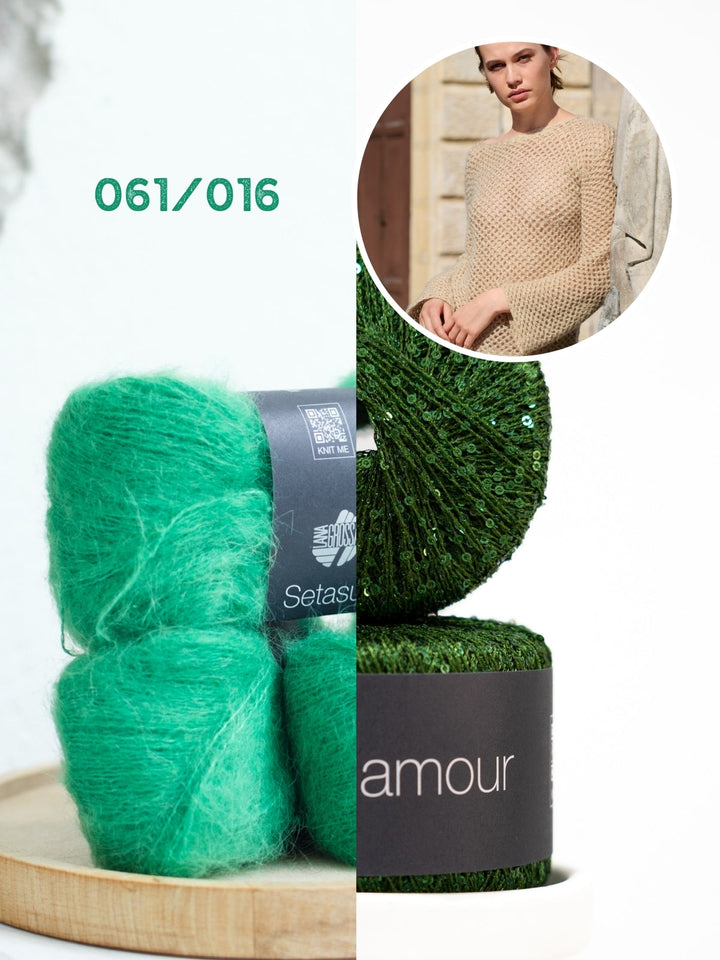 Häkelpaket Setasuri Glamour Pullover