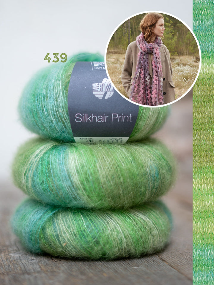 Häkelpaket Silkhair Print Ajourtuch