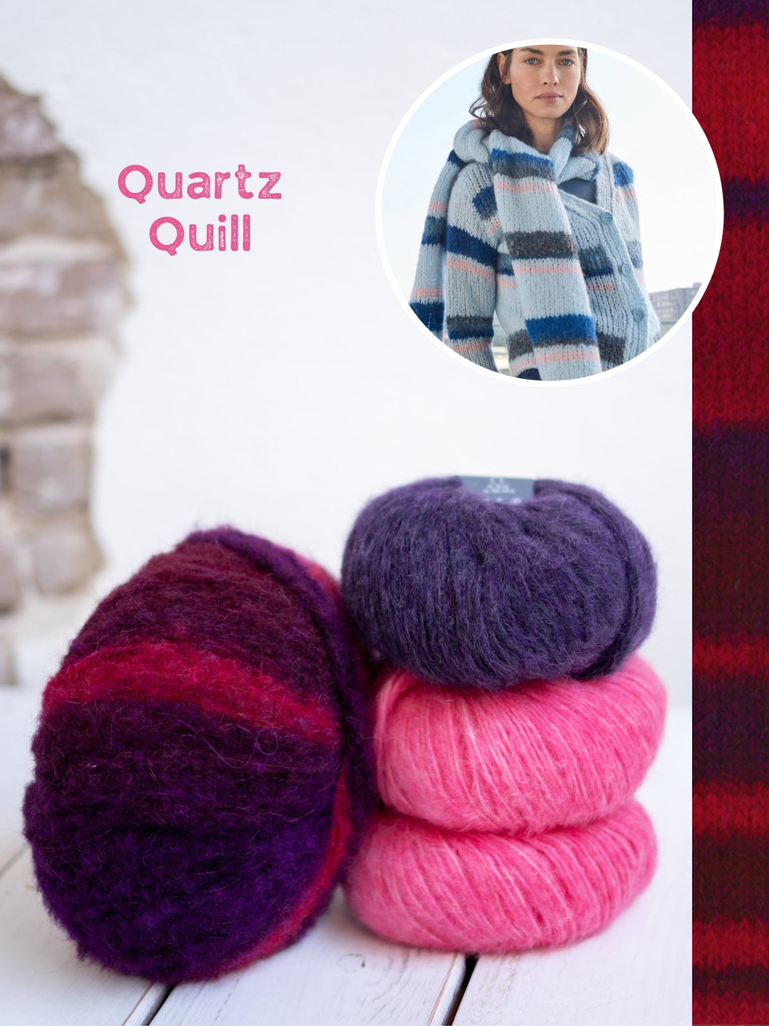 Strickpaket Gigante Alpaca Air II Streifenschal