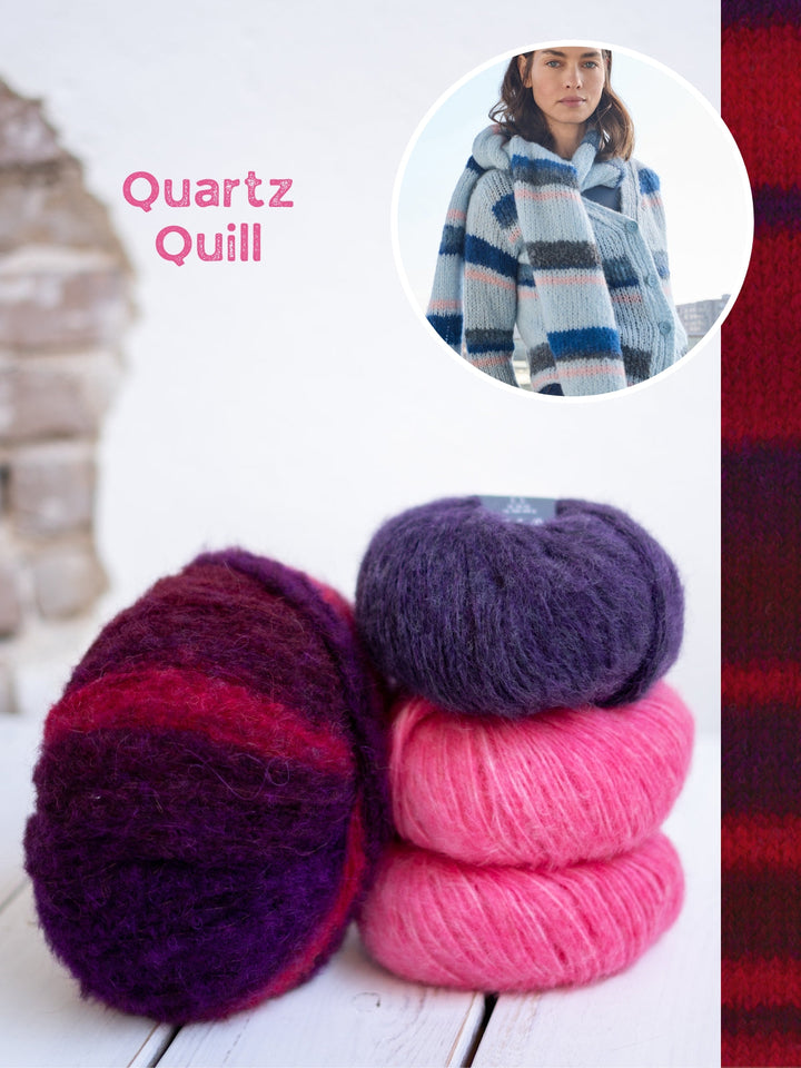 Strickpaket Gigante Alpaca Air II Streifenschal