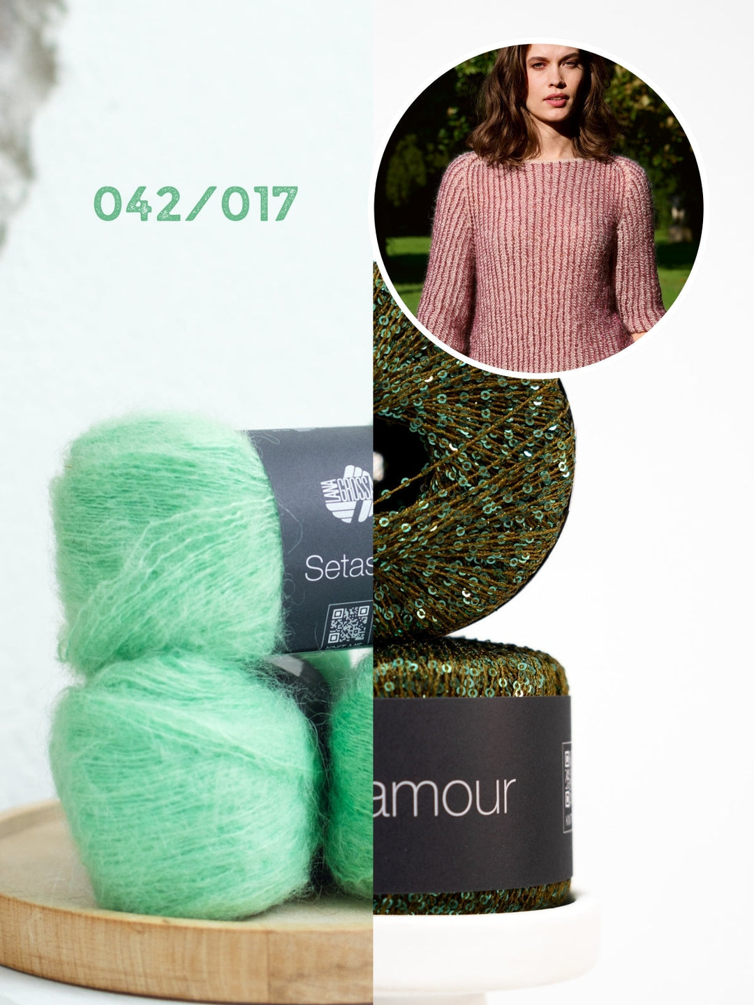 Strickpaket Setasuri Glamour Brioche-Pullover