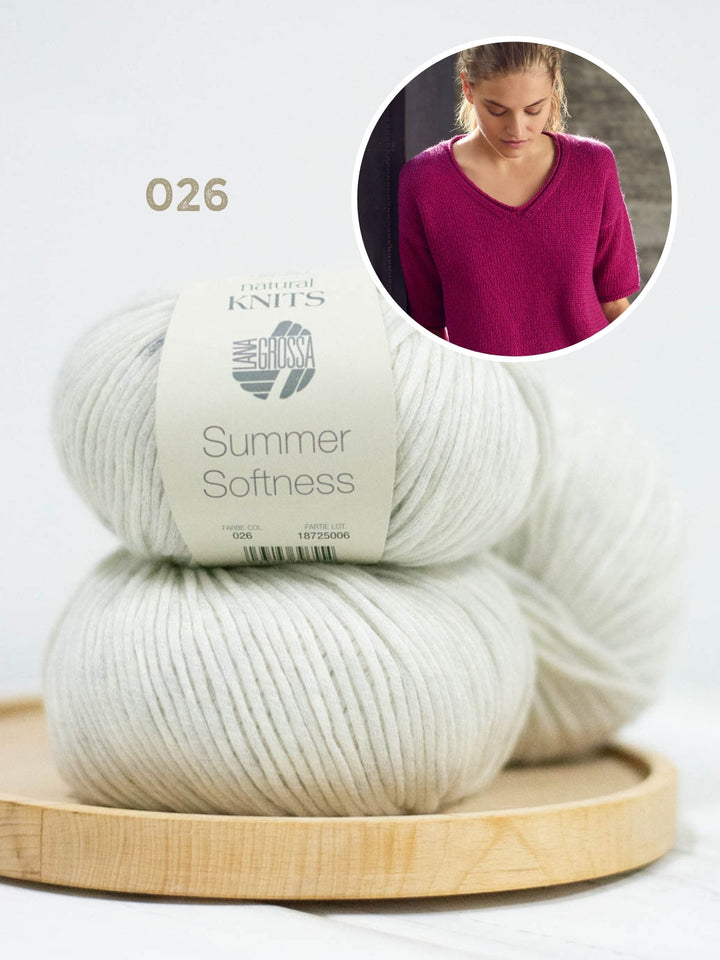 Strickpaket Summer Softness V-Ausschnitt Shirt