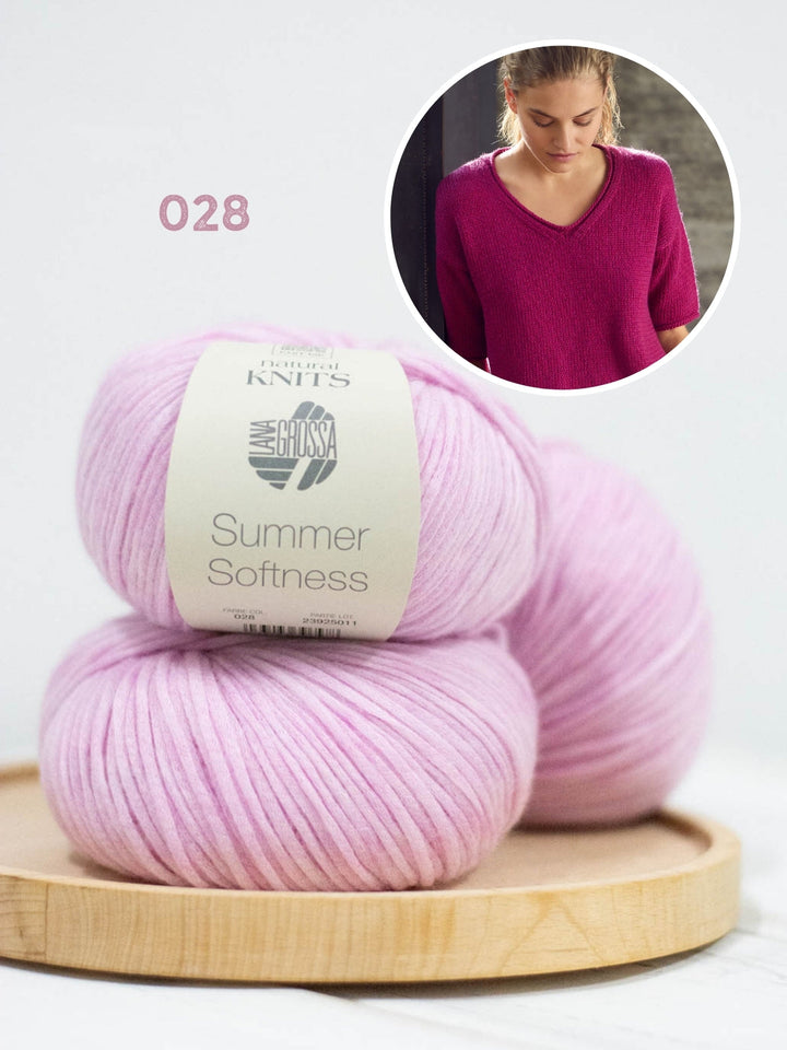 Strickpaket Summer Softness V-Ausschnitt Shirt