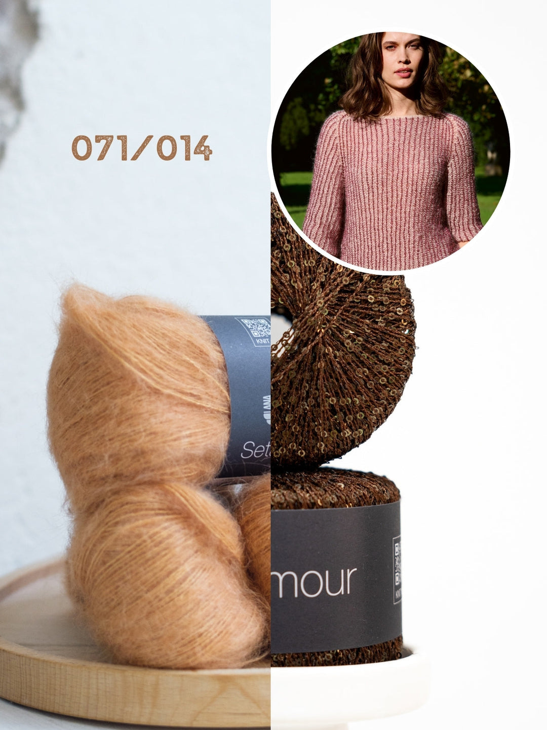 Strickpaket Setasuri Glamour Brioche-Pullover