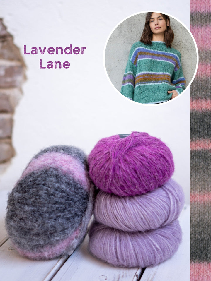 Strickpaket Gigante Alpaca Air II Top-down Streifenpullover