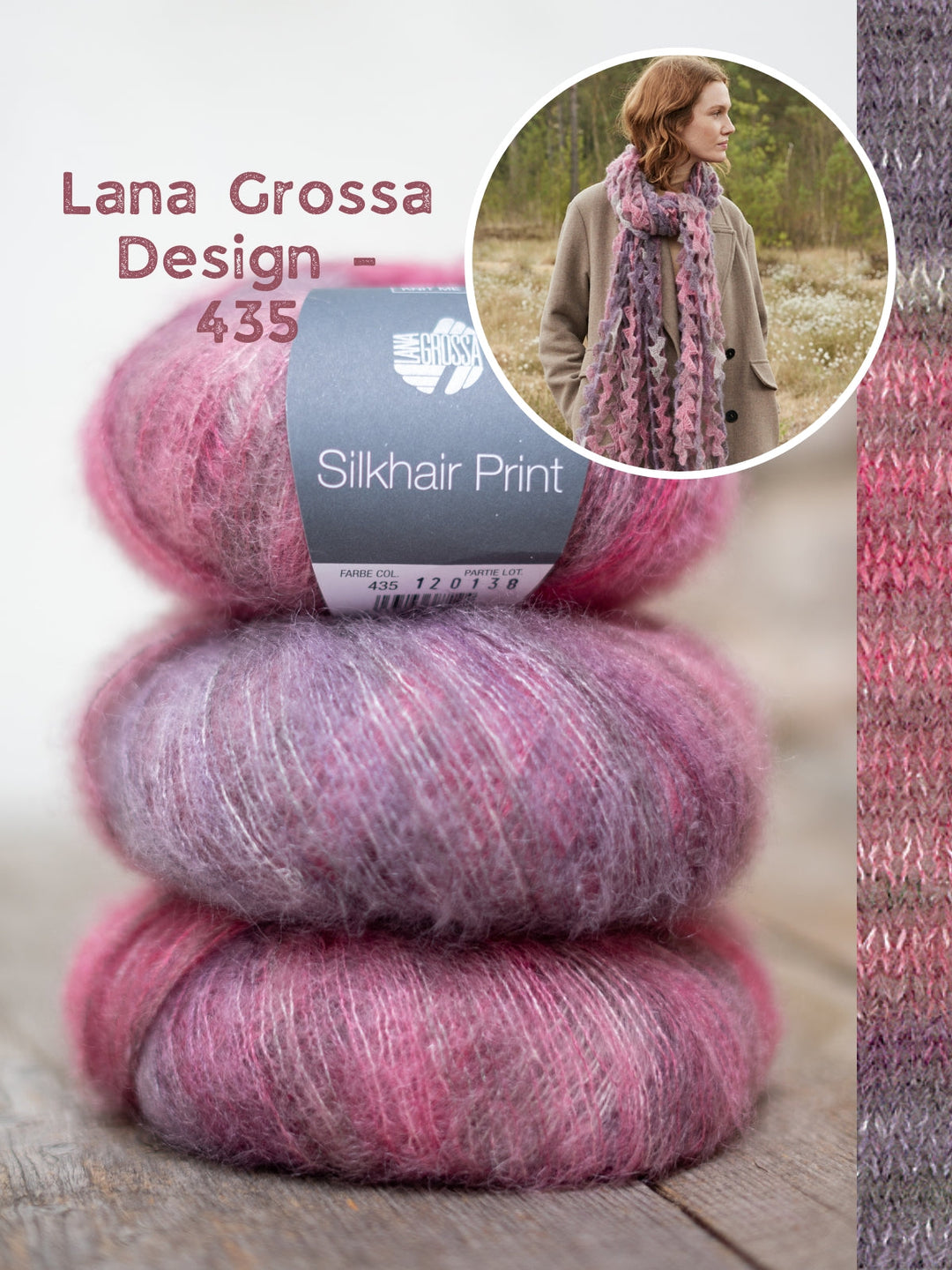 Häkelpaket Silkhair Print Ajourtuch