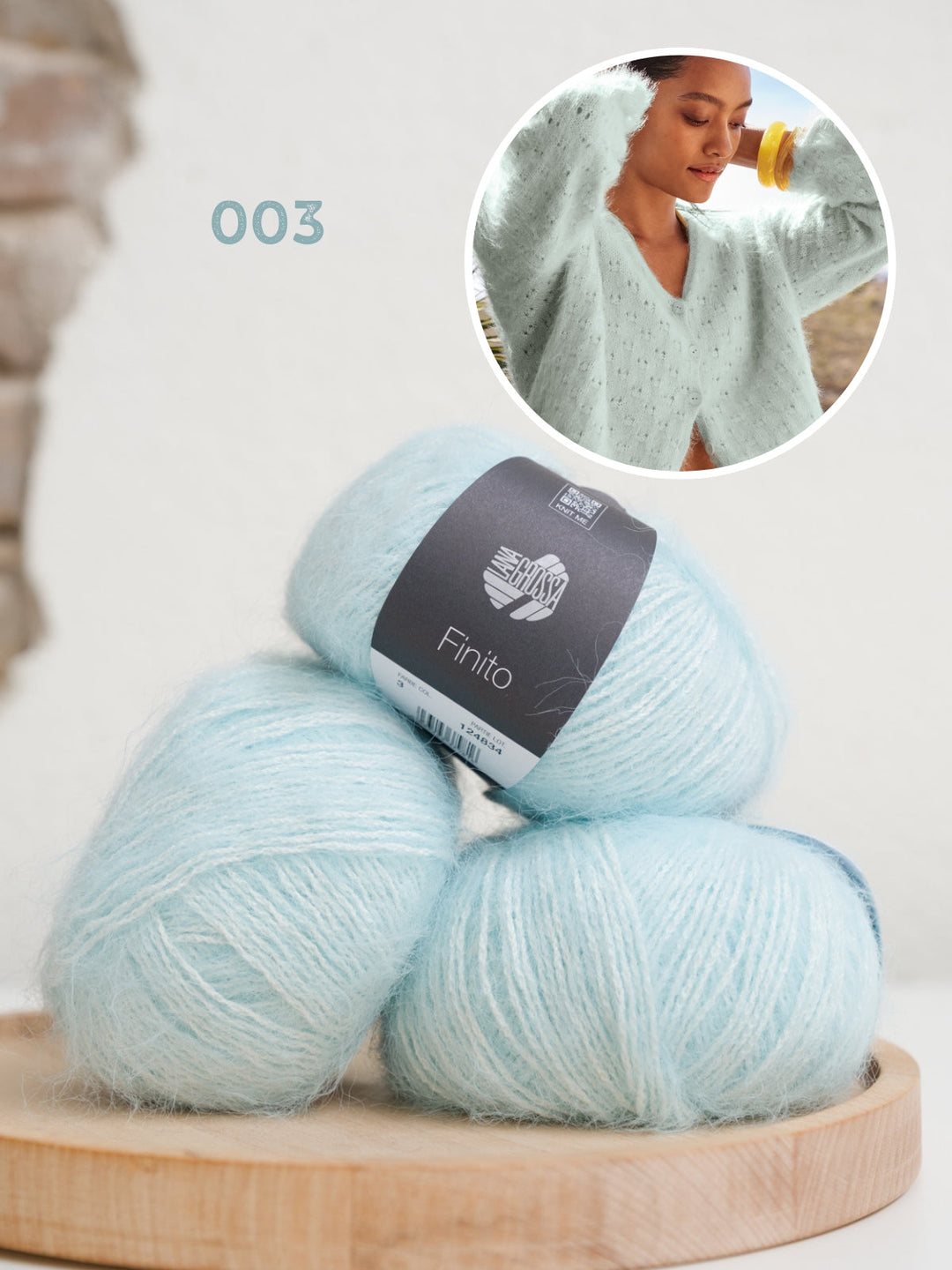 Strickpaket Finito Jacke im Ajourmuster