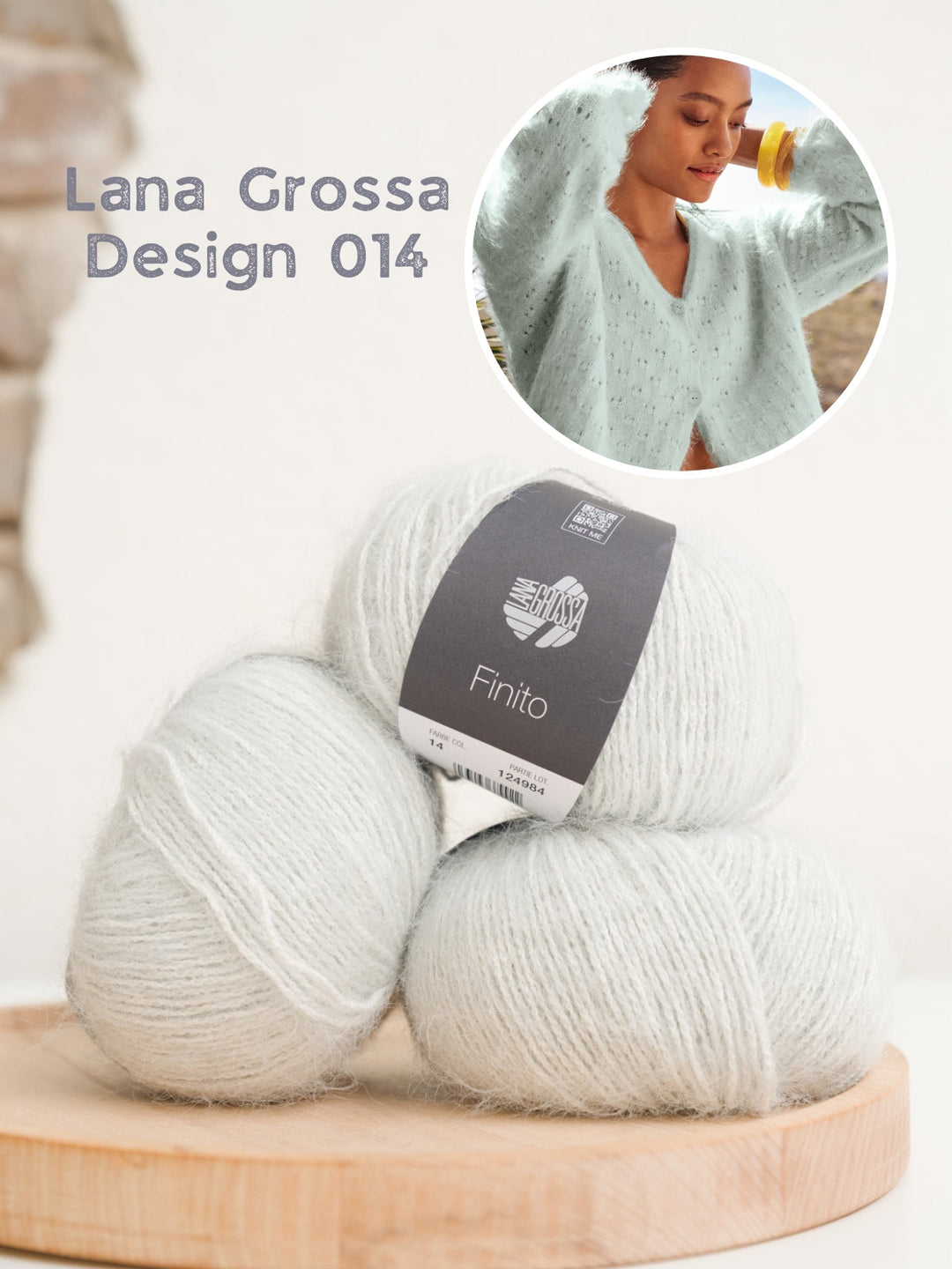 Strickpaket Finito Jacke im Ajourmuster
