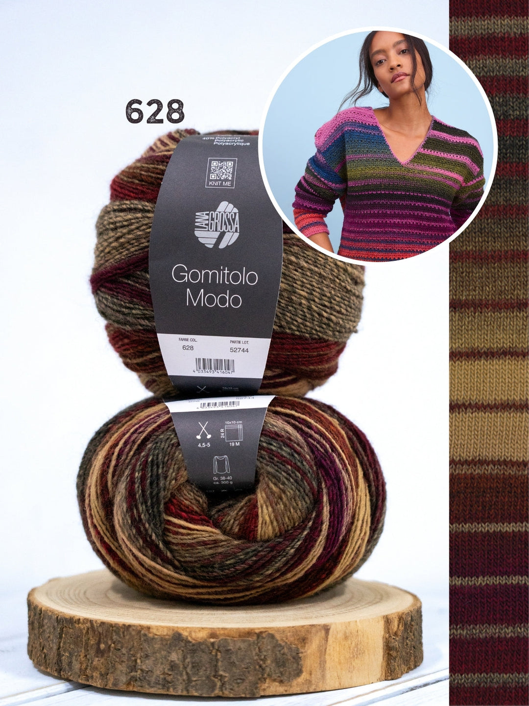 Häkelpaket Gomitolo Modo V-Ausschnitt Pullover