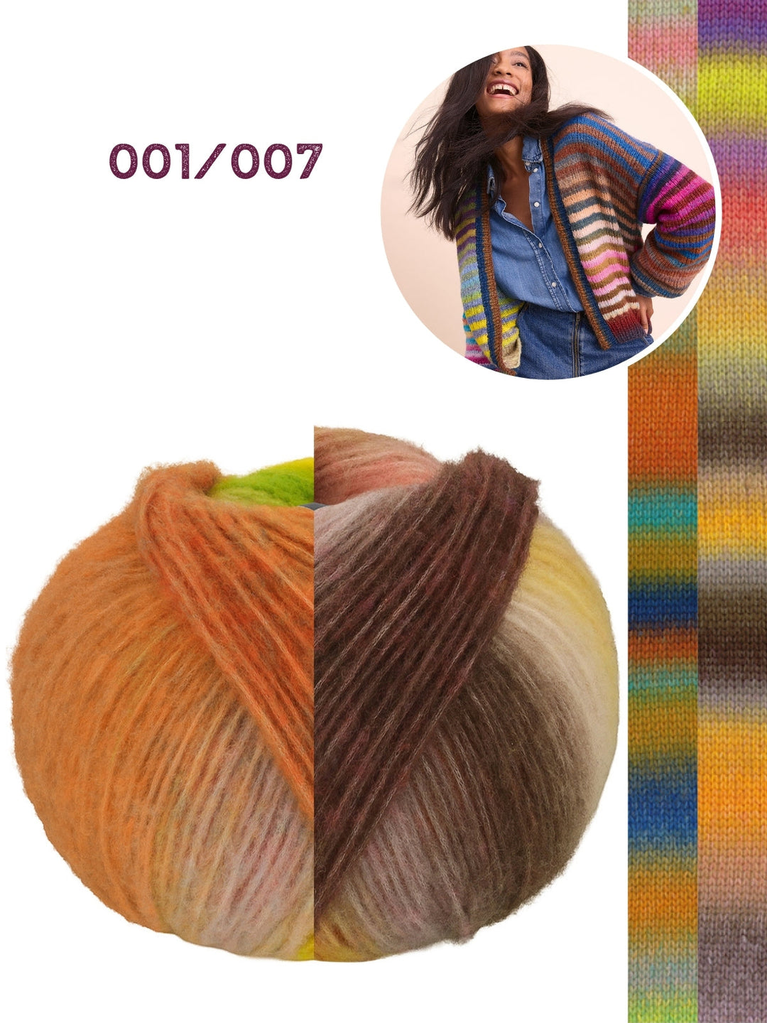 Strickpaket Candy Streifencardigan