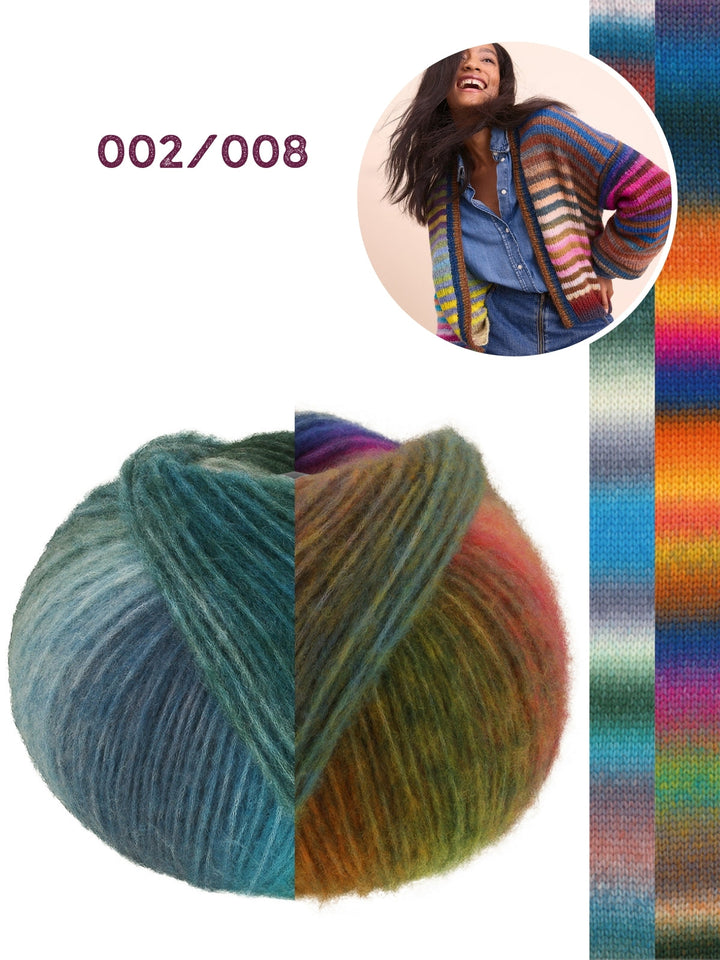 Strickpaket Candy Streifencardigan