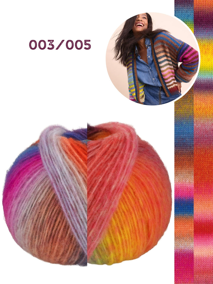 Strickpaket Candy Streifencardigan