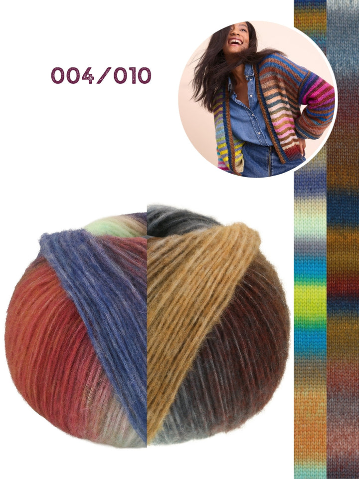Strickpaket Candy Streifencardigan