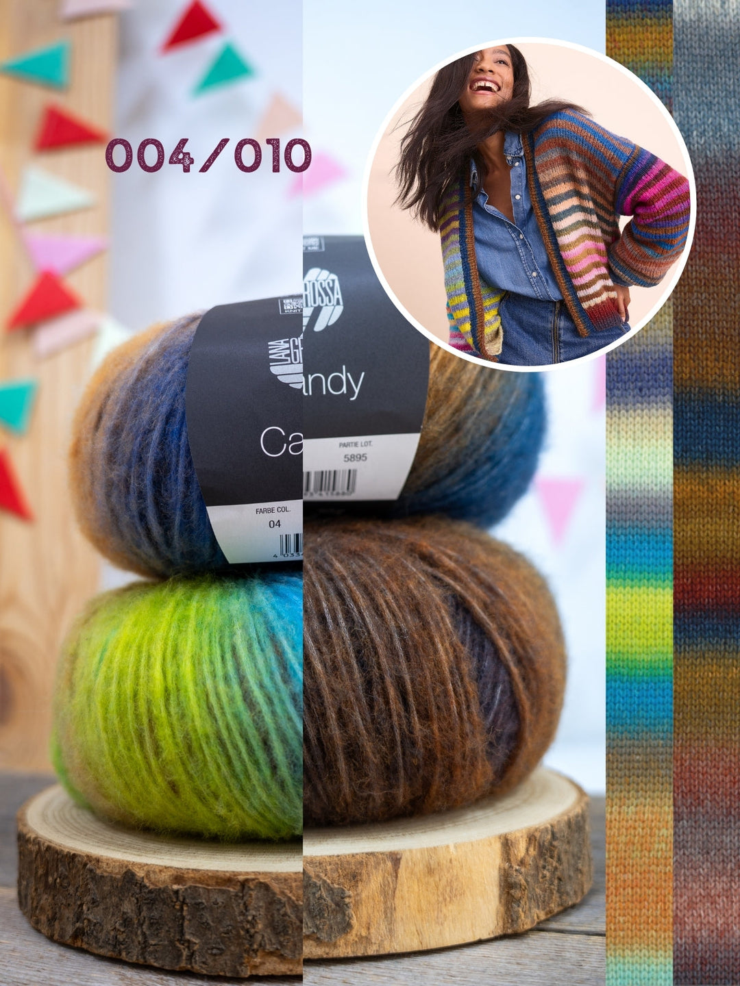 Strickpaket Candy Streifencardigan