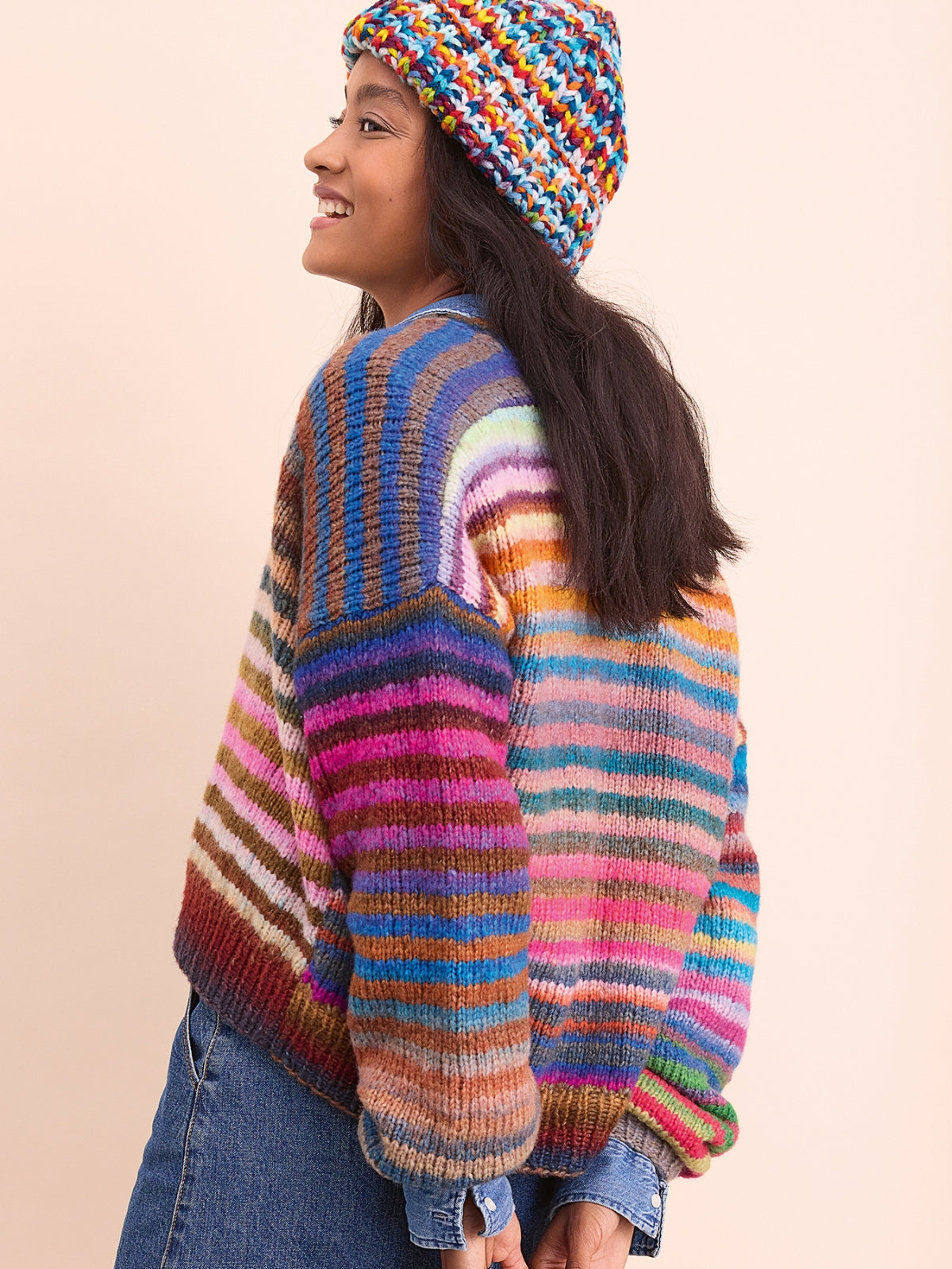 Breipakket Candy streepcardigan