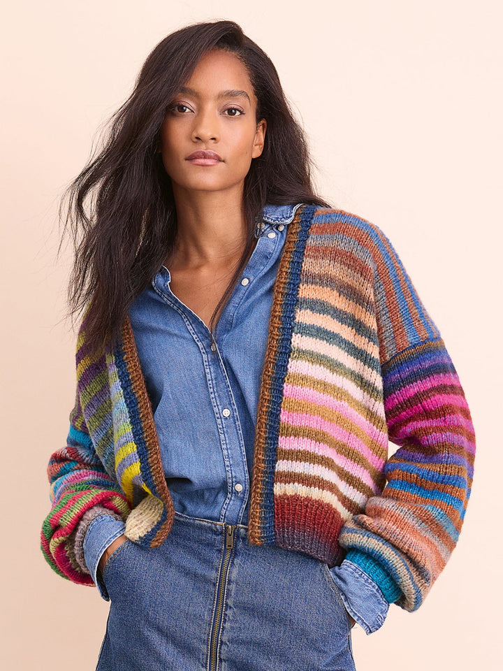 Breipakket Candy streepcardigan
